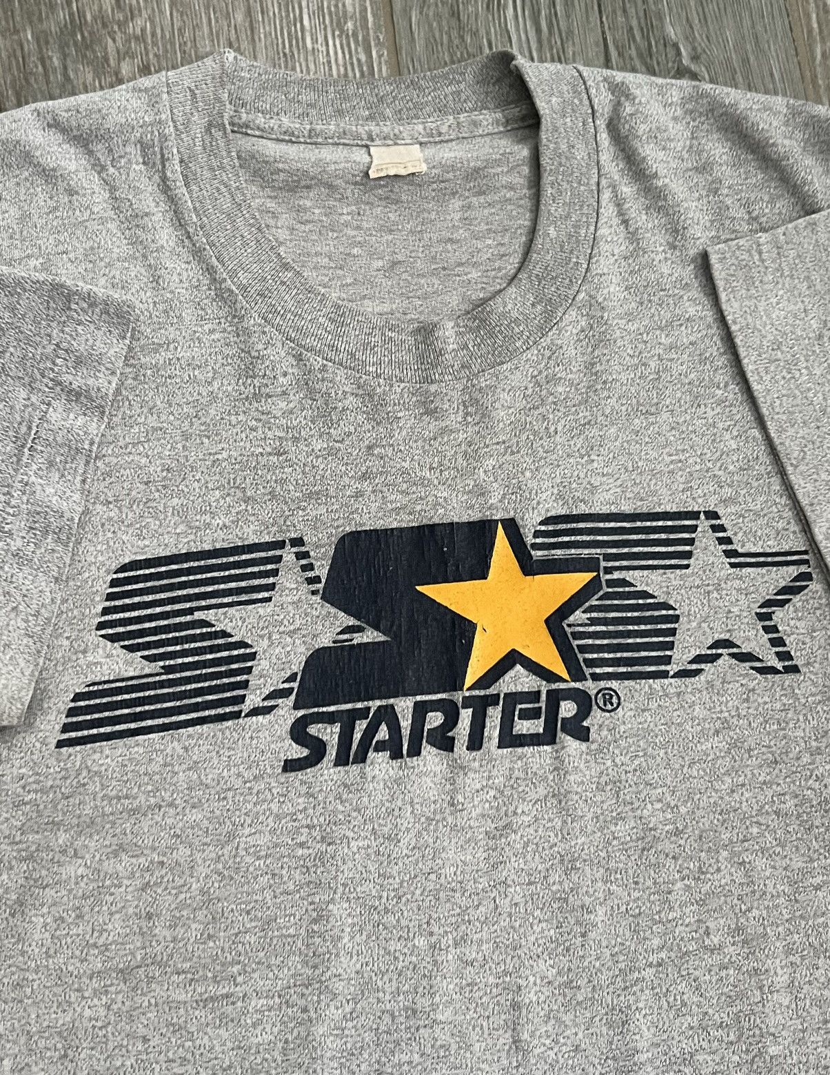 Starter × Vintage 1980s Single Stitch Starter Vintage Grey Graphic Art Tee Size US L / EU 52-54 / 3 - 1 Thumbnail