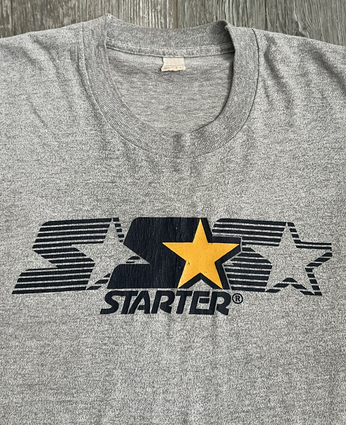Starter × Vintage 1980s Single Stitch Starter Vintage Grey Graphic Art Tee Size US L / EU 52-54 / 3 - 2 Thumbnail