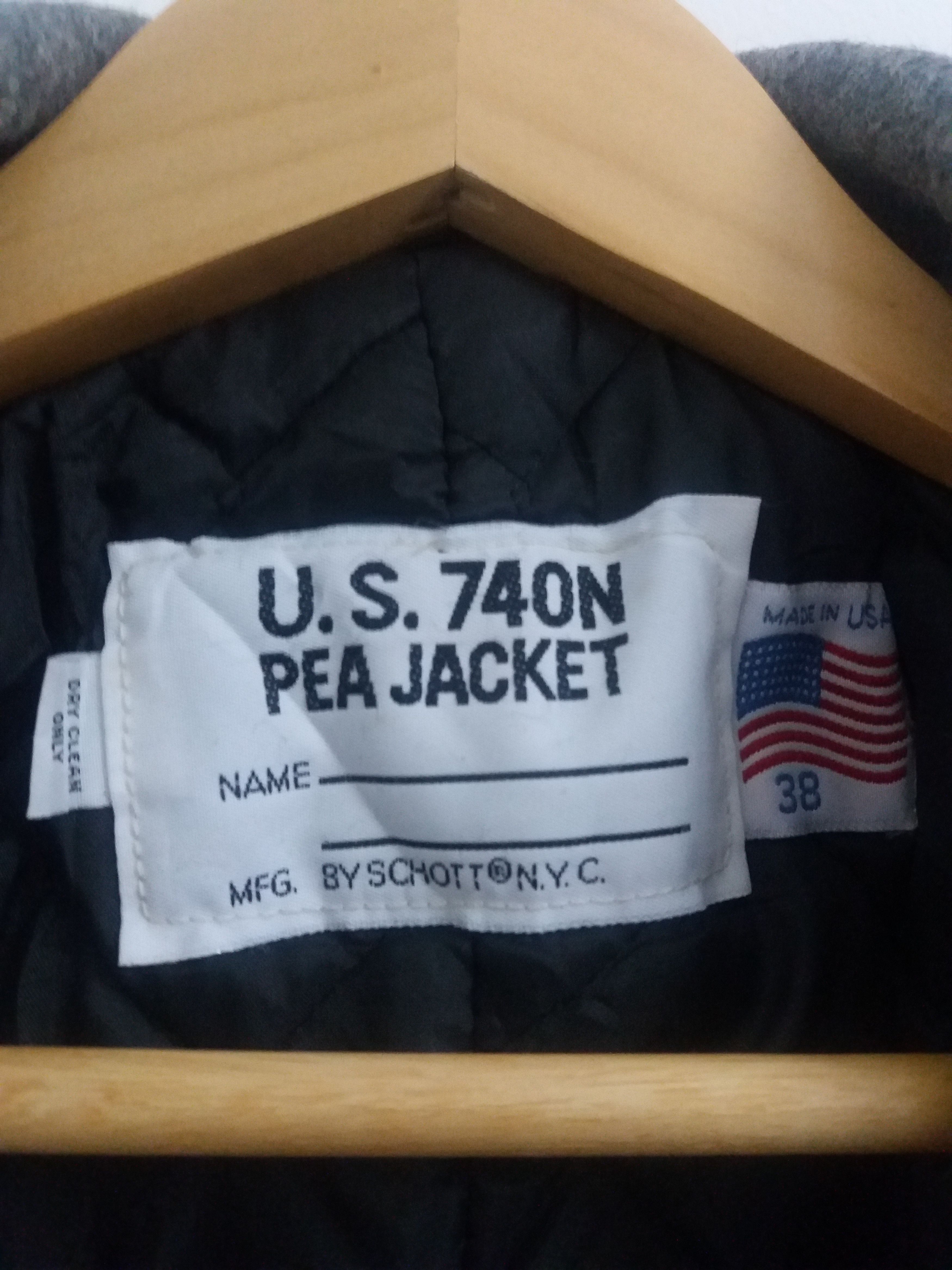 SCHOTT 740N PEA JACKET WOOL