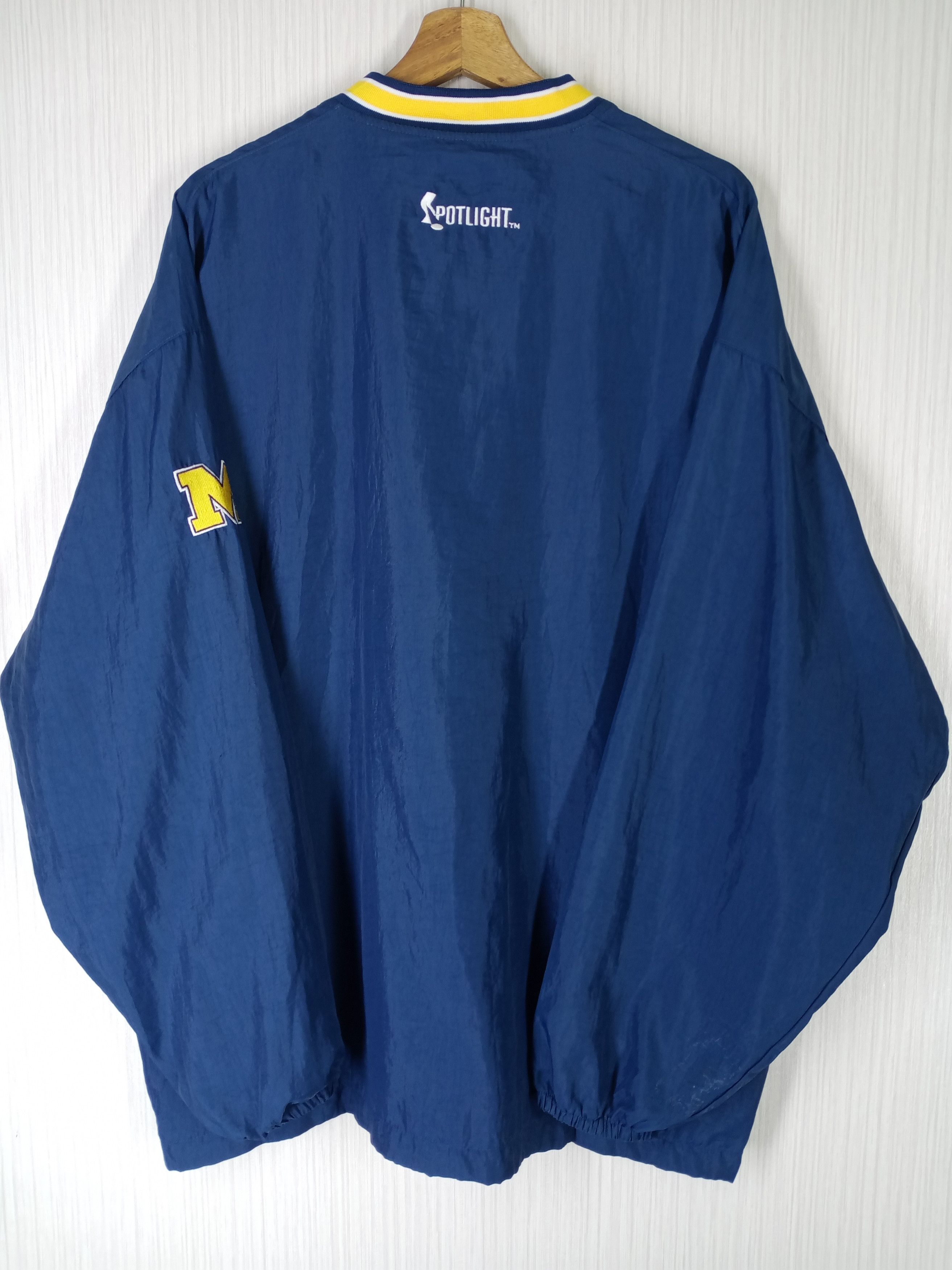 NCAA VINTAGE MICHIGAN WOLVERINES REVERSIBLE PULLOVER JACKET Size US L / EU 52-54 / 3 - 5 Thumbnail