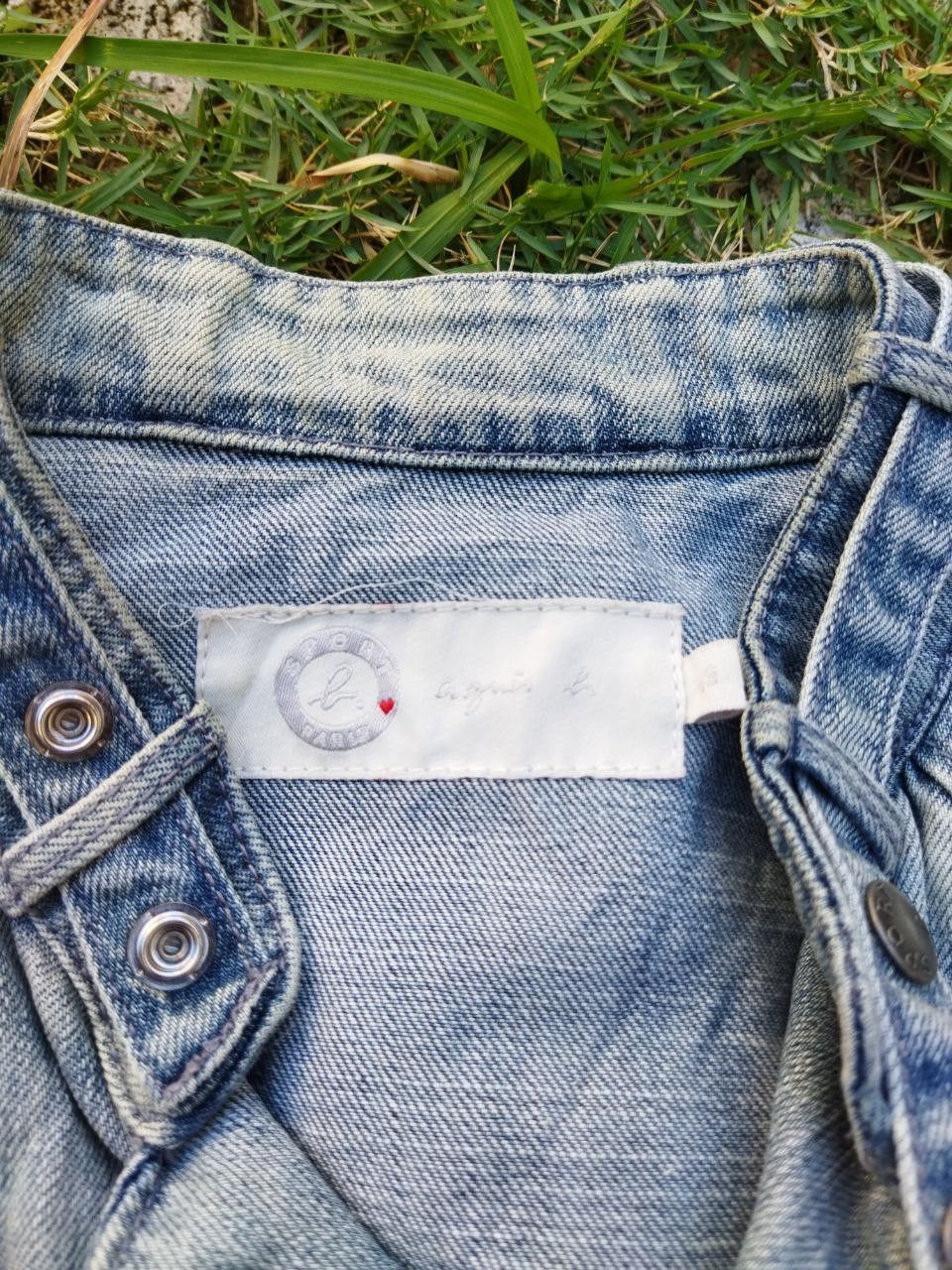 agnes b. Agnes B. Cropped Denim Jacket Size S / US 4 / IT 40 - 6 Thumbnail