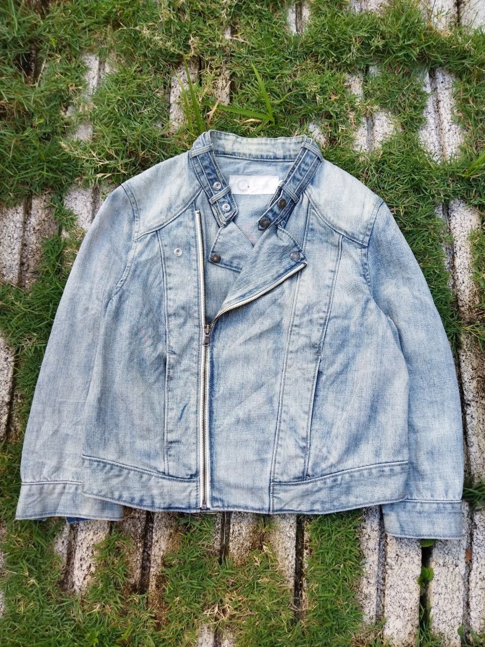 agnes b. Agnes B. Cropped Denim Jacket Size S / US 4 / IT 40 - 1 Thumbnail