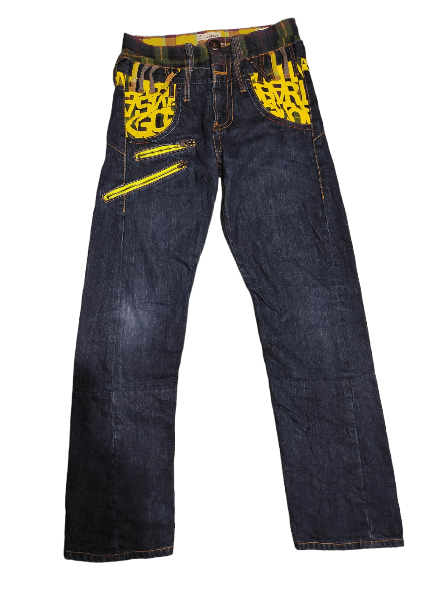 Japanese Brand Sorridere Double Waist Checkered Multi zip Pants Size US 29 - 3 Thumbnail