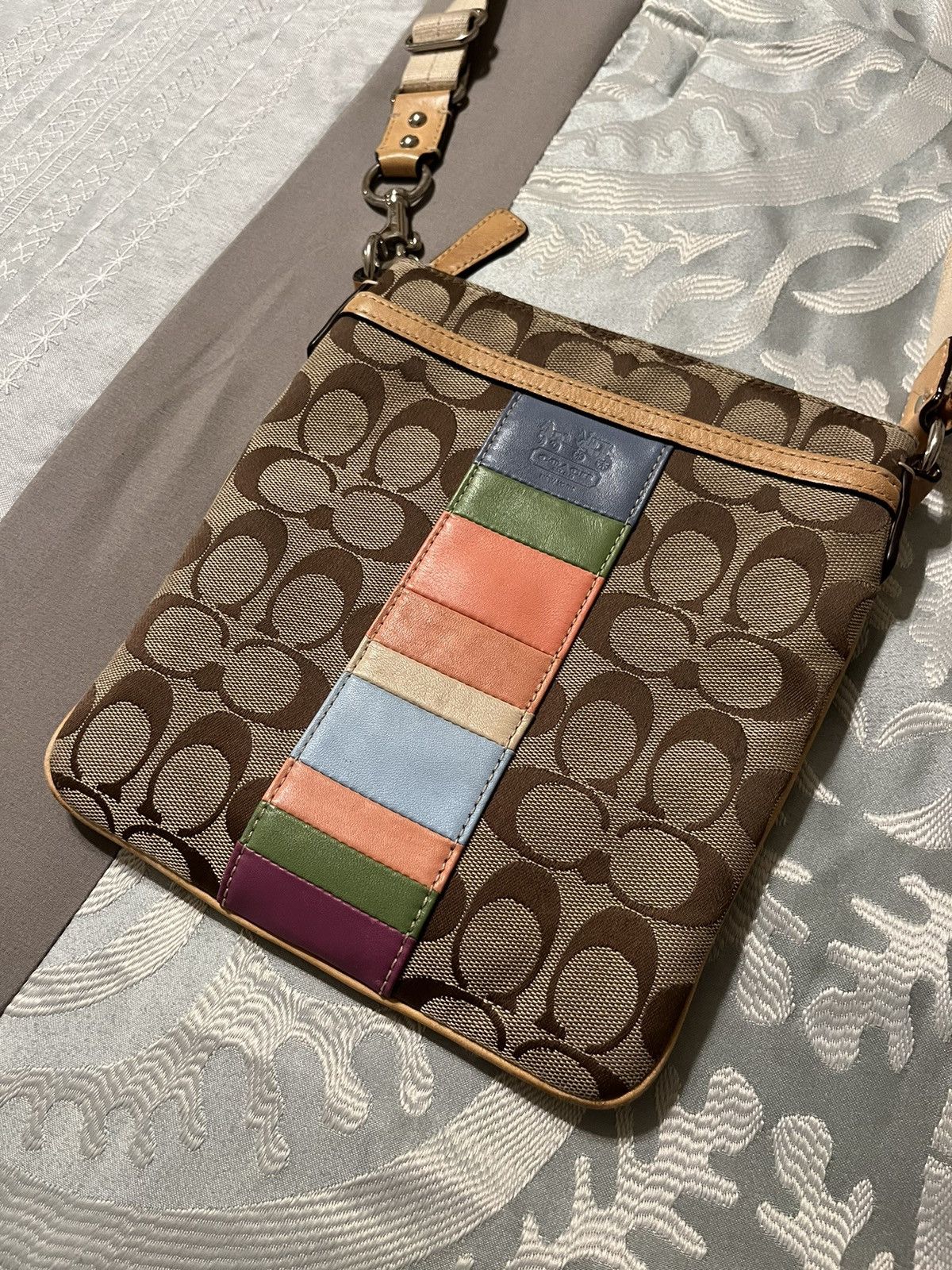 Coach COACH crossbody square bag with colorful design Grailed