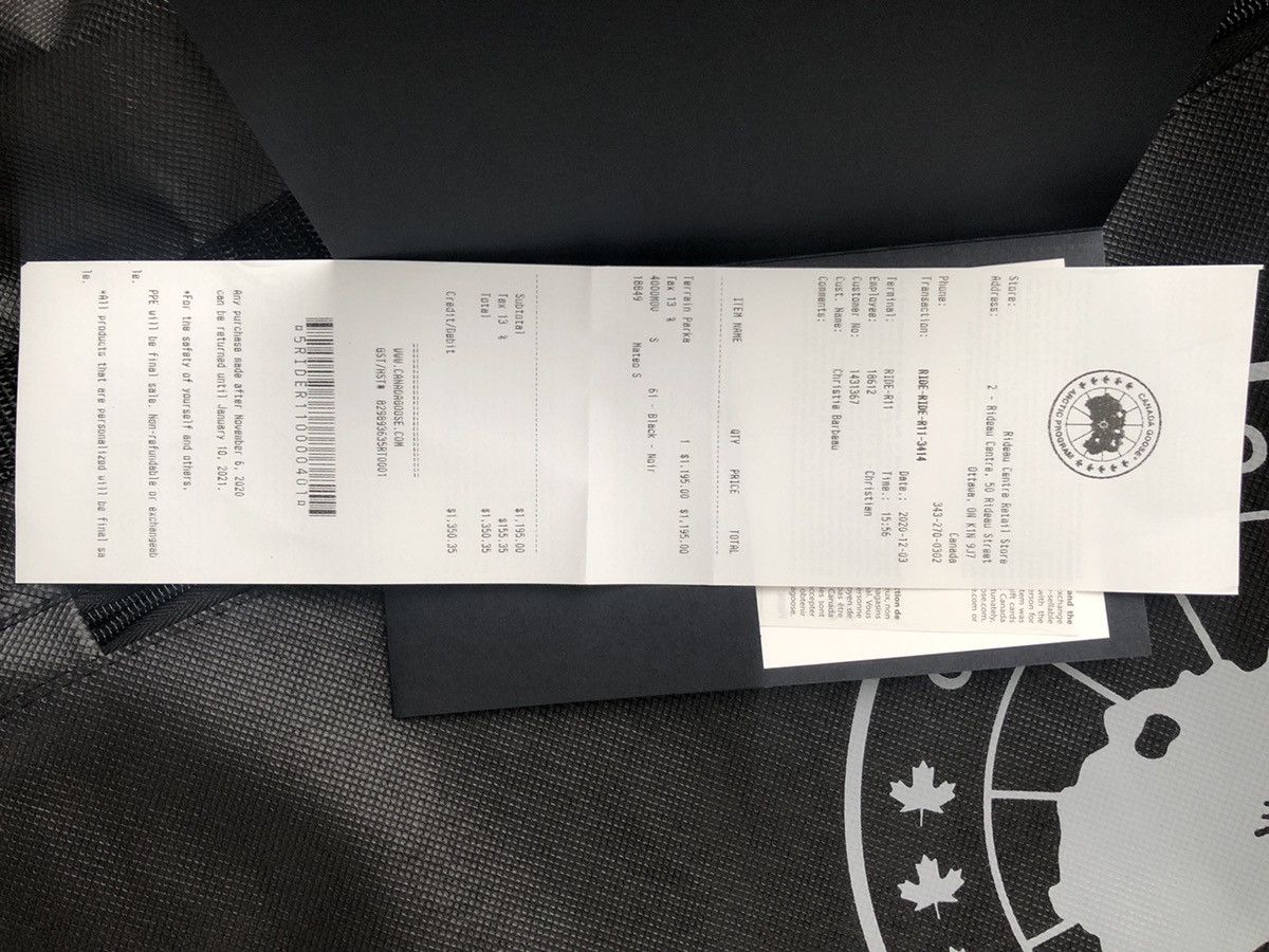 Ovo x Canada goose size small