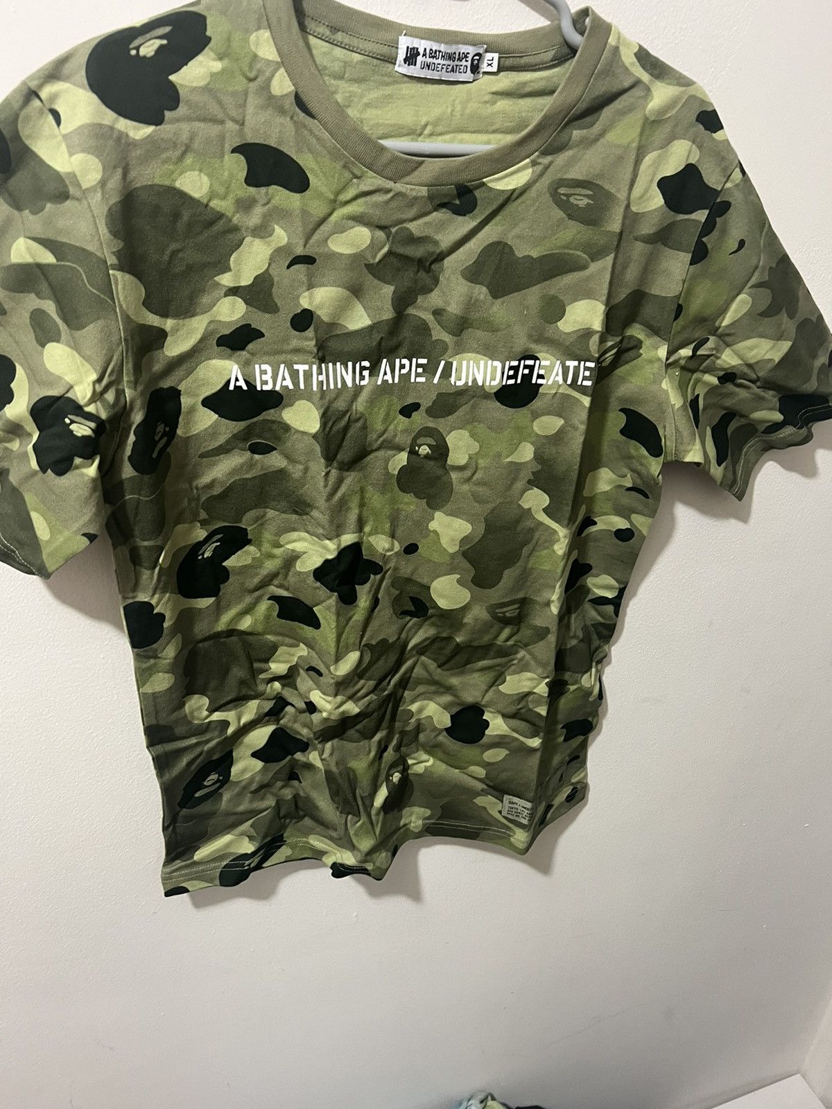 Bape × Undefeated Bape X Undefeated Camo short sleeve tee shirt XL 