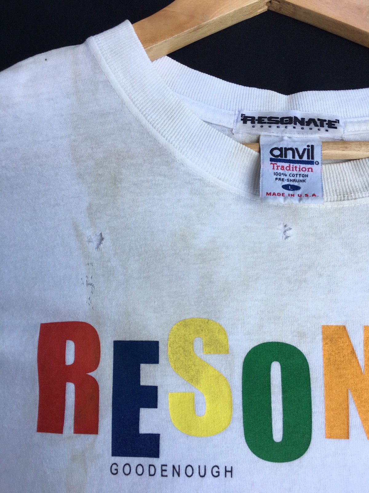 Good Enough Vintage Vtg 90s Good Enough Japanese Brand Resonate Tshirt Size US L / EU 52-54 / 3 - 8 Thumbnail
