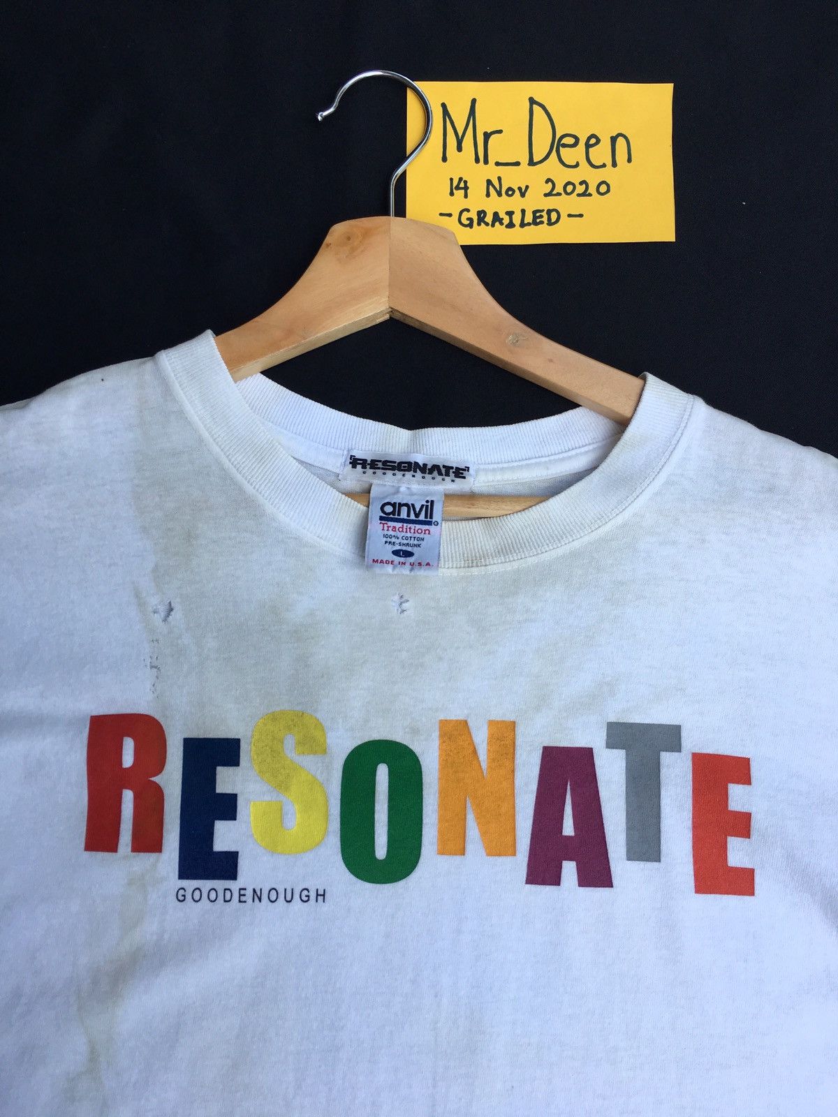 Good Enough Vintage Vtg 90s Good Enough Japanese Brand Resonate Tshirt Size US L / EU 52-54 / 3 - 6 Thumbnail