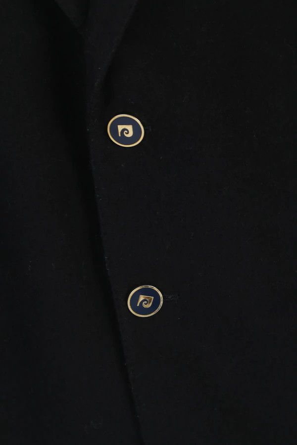 Pierre Cardin × Vintage Pierre Cardin Paris Men 40 Blazer Black Wool Italy Vtg 9445 Size 40R - 3 Thumbnail