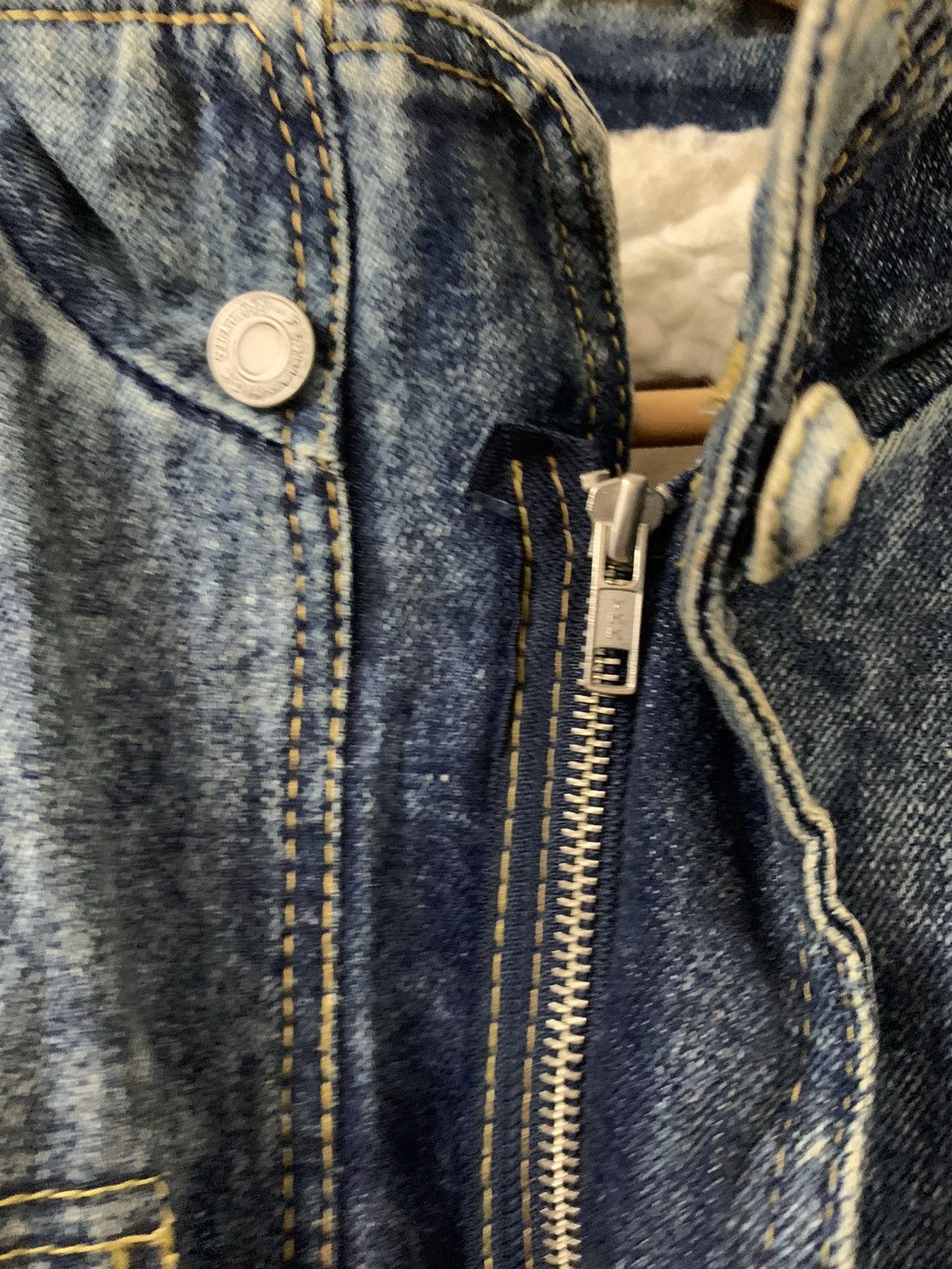 Vintage Flying Team Shearling Denim Jacket Size US L / EU 52-54 / 3 - 10 Thumbnail