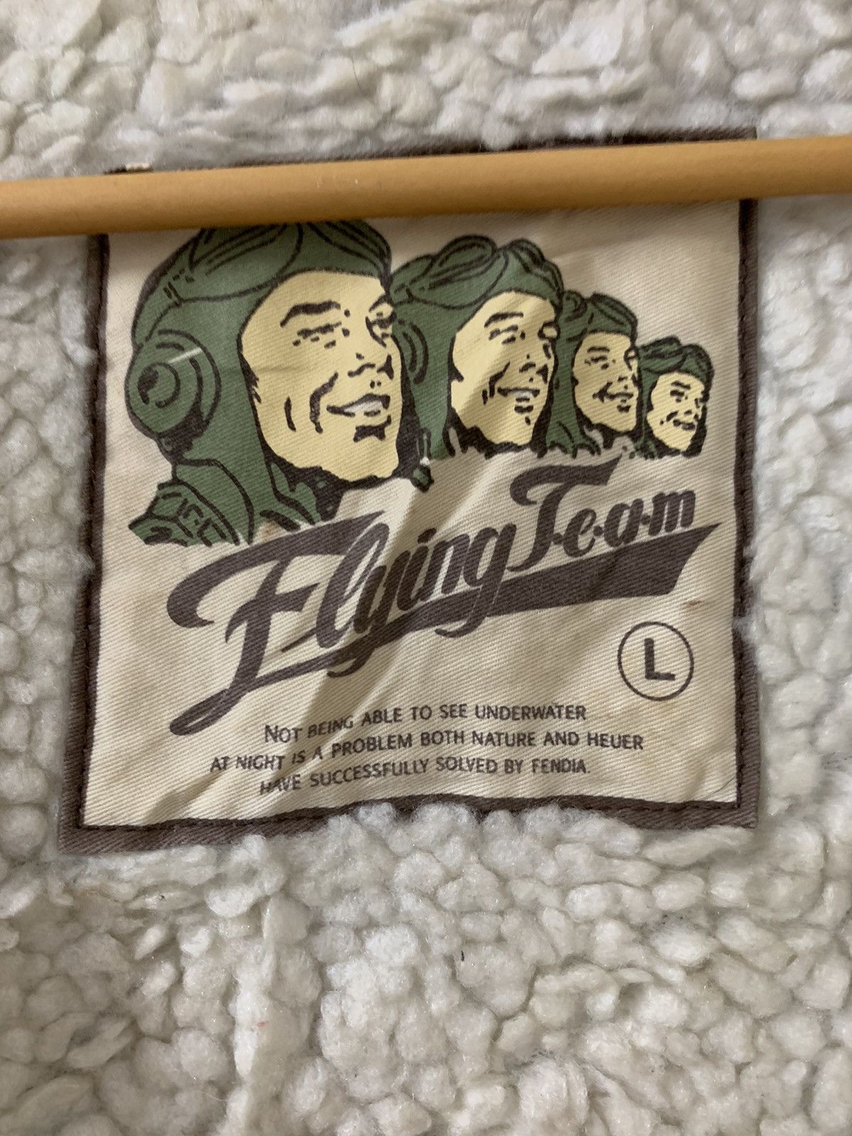 Vintage Flying Team Shearling Denim Jacket Size US L / EU 52-54 / 3 - 11 Thumbnail