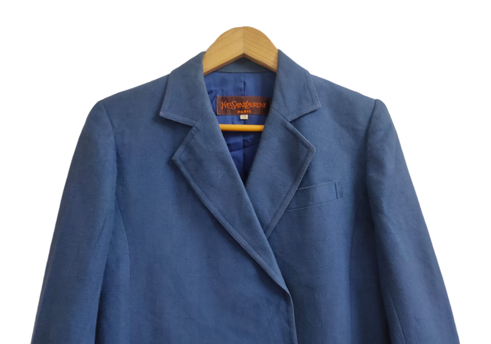 Designer × Vintage × Yves Saint Laurent YSL Paris Wool Double Collar Blazer Jacket Size S / US 4 / IT 40 - 3 Thumbnail