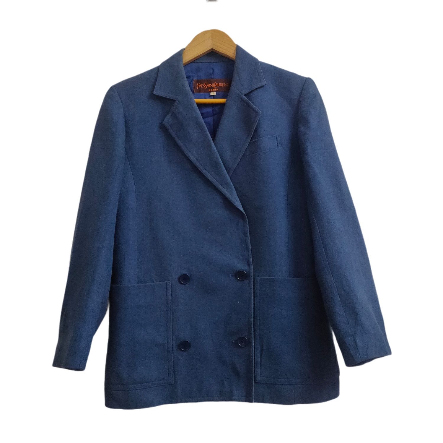 Designer × Vintage × Yves Saint Laurent YSL Paris Wool Double Collar Blazer Jacket Size S / US 4 / IT 40 - 1 Thumbnail