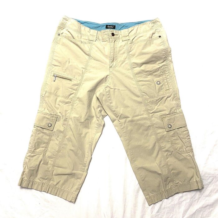 Eddie Bauer Womens Eddie Bauer Cargo Capri Pants Size 16 Khahki Tan