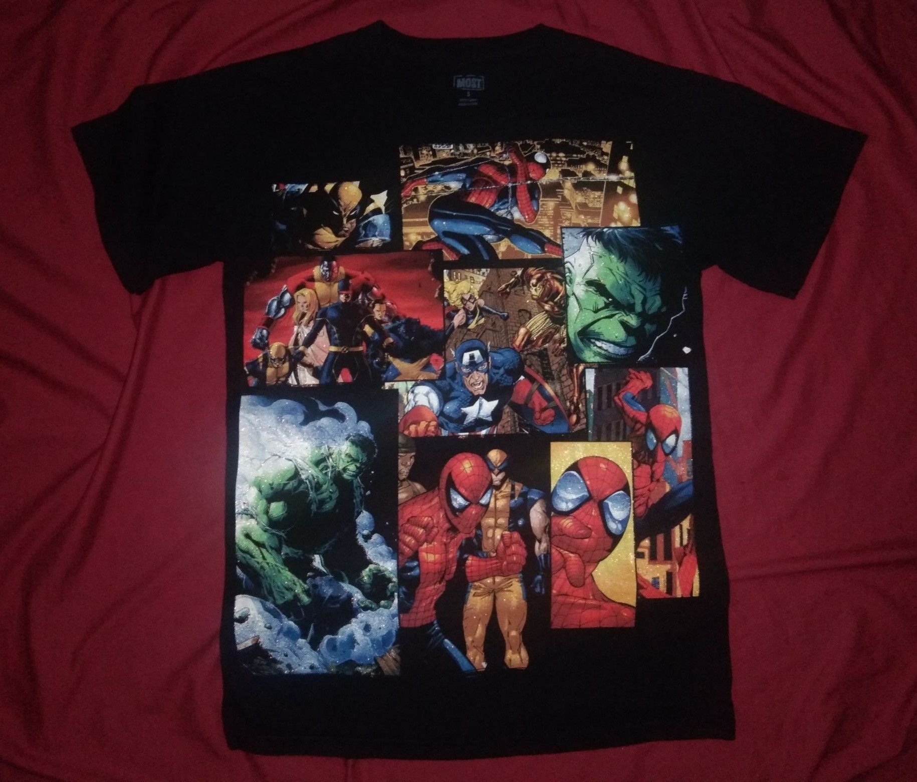 Marvel Comics Marvel Comics Superheroes Big Print ( like Vtg Mad Engine) Size US S / EU 44-46 / 1 - 2 Thumbnail