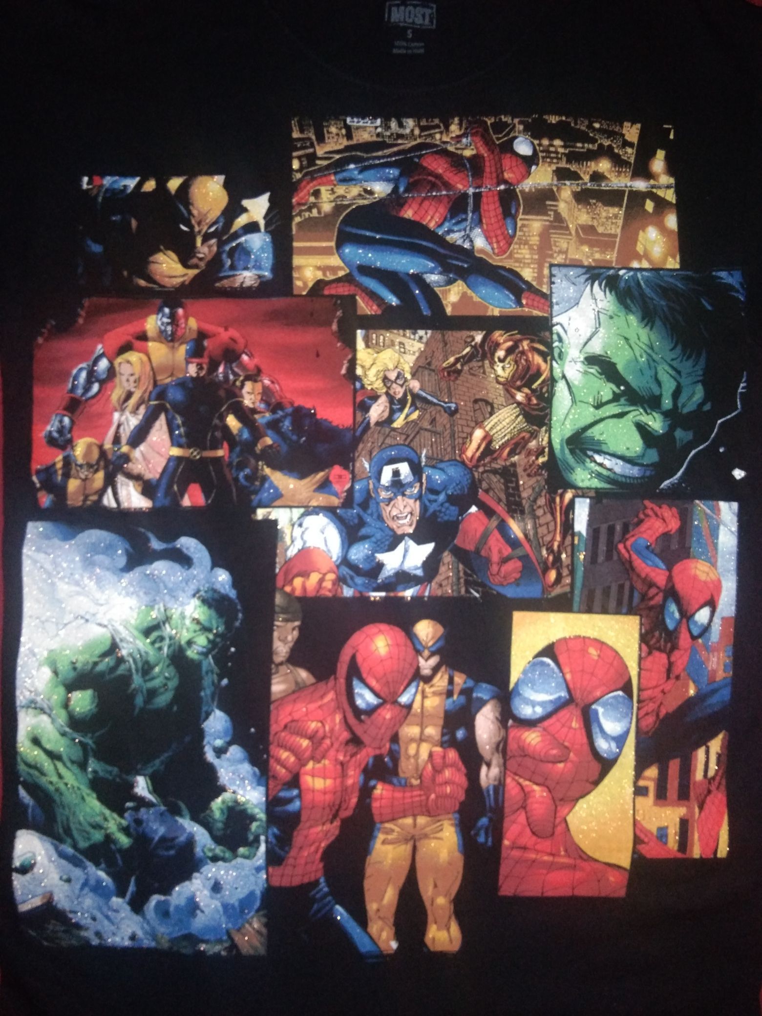 Marvel Comics Marvel Comics Superheroes Big Print ( like Vtg Mad Engine) Size US S / EU 44-46 / 1 - 1 Thumbnail