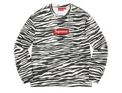 Supreme Box Logo Crewneck Zebra | Grailed