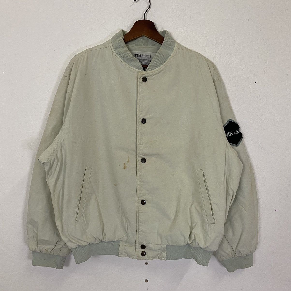 Japanese Brand Vintage Timeless Big Logo Bomber Jacket Size US XL / EU 56 / 4 - 7 Thumbnail