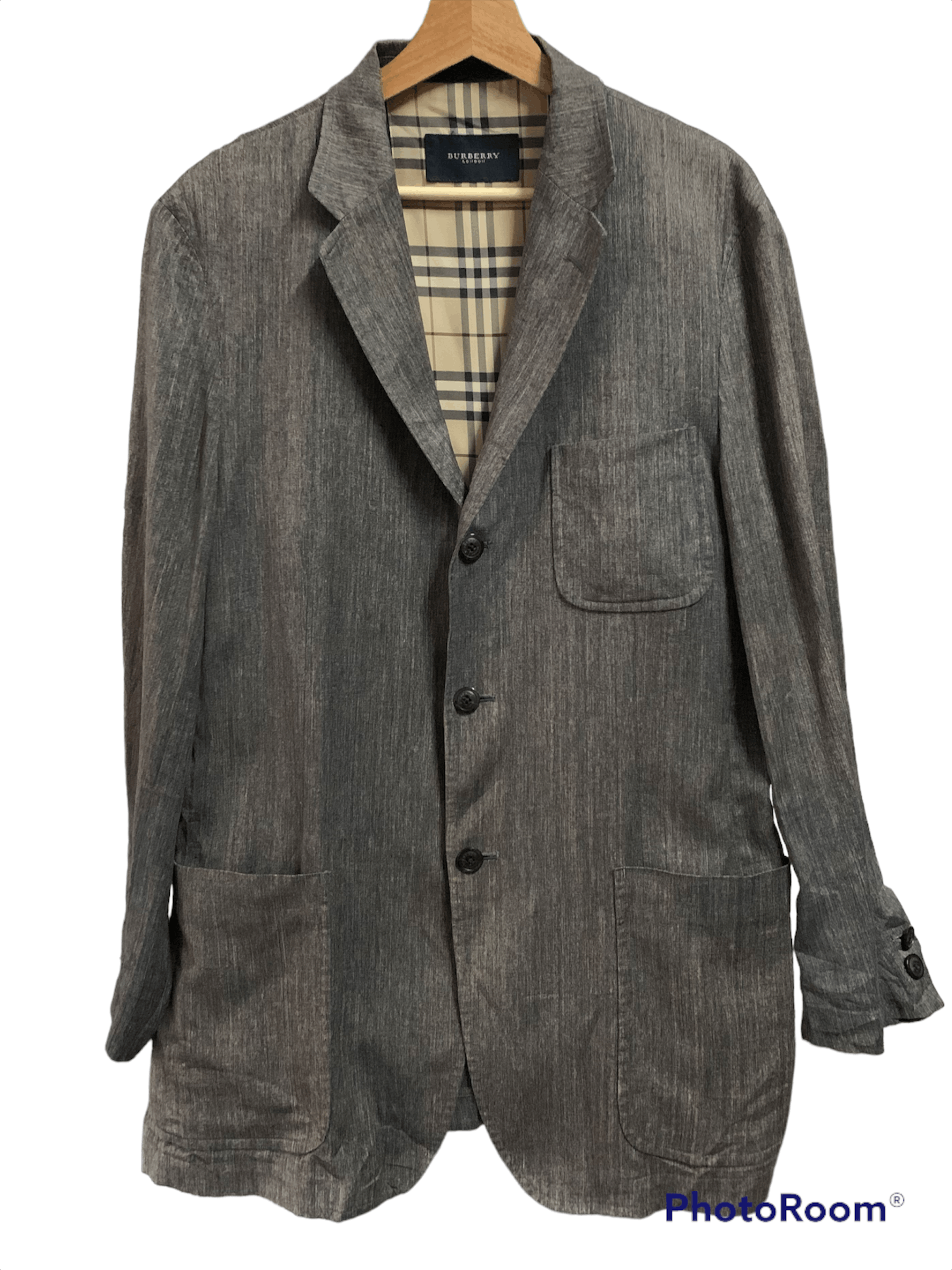 Rarely Vintage Burberry Blazer Wood rusty design