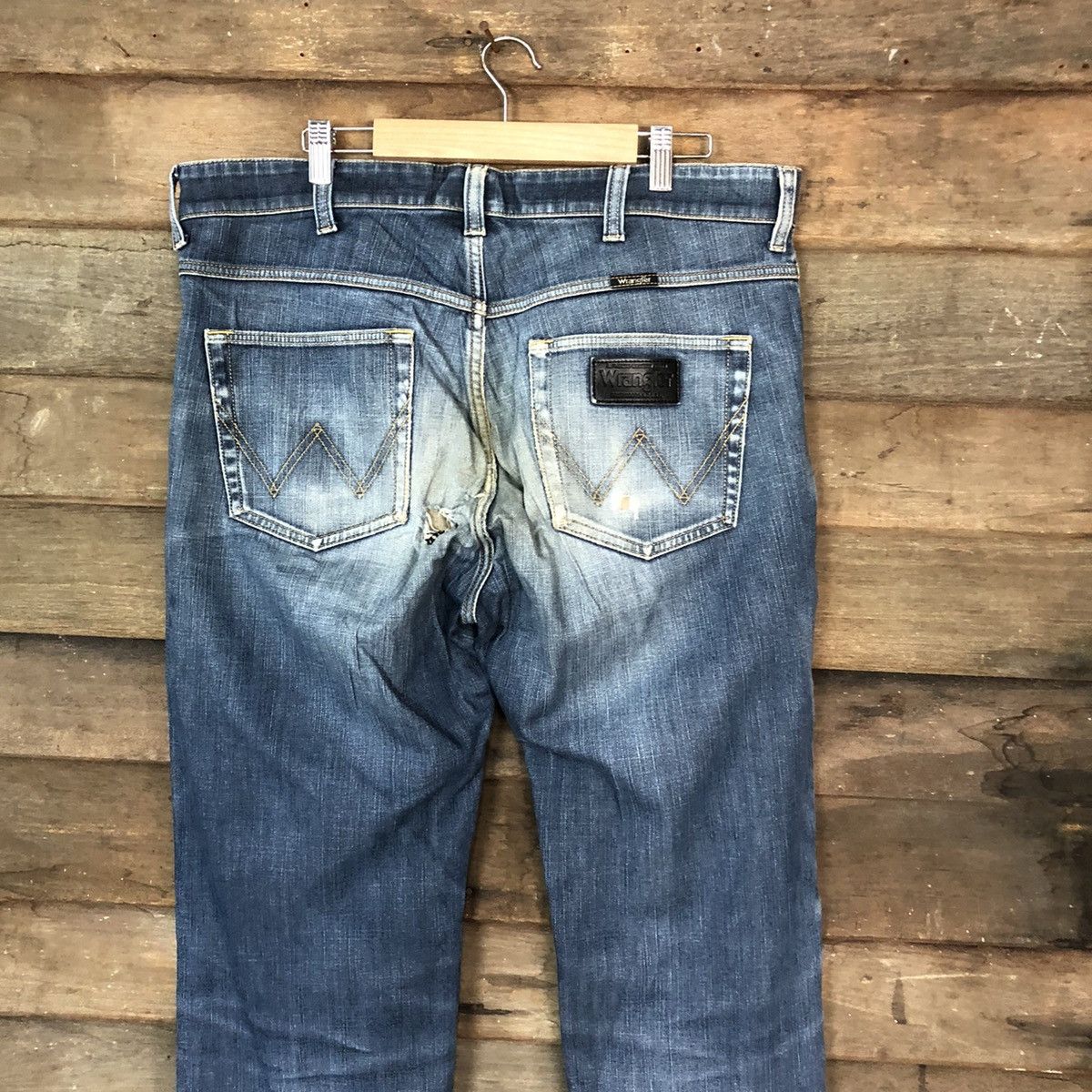 Wrangler Wrangler Blue distressed Denim Pants #4535 Size US 36 / EU 52 - 10 Thumbnail