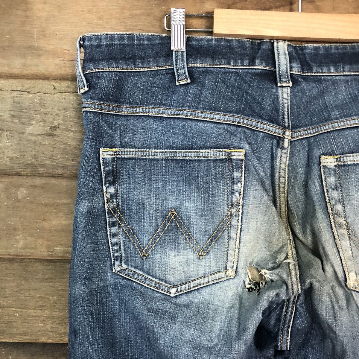 Wrangler Wrangler Blue distressed Denim Pants #4535 Size US 36 / EU 52 - 12 Thumbnail