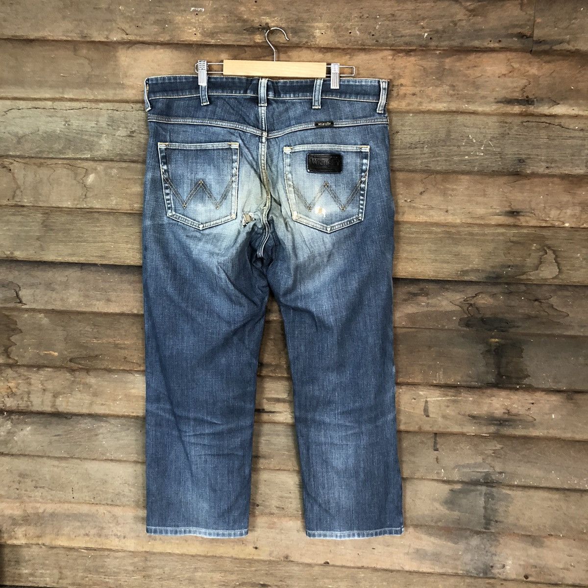 Wrangler Wrangler Blue distressed Denim Pants #4535 Size US 36 / EU 52 - 9 Thumbnail