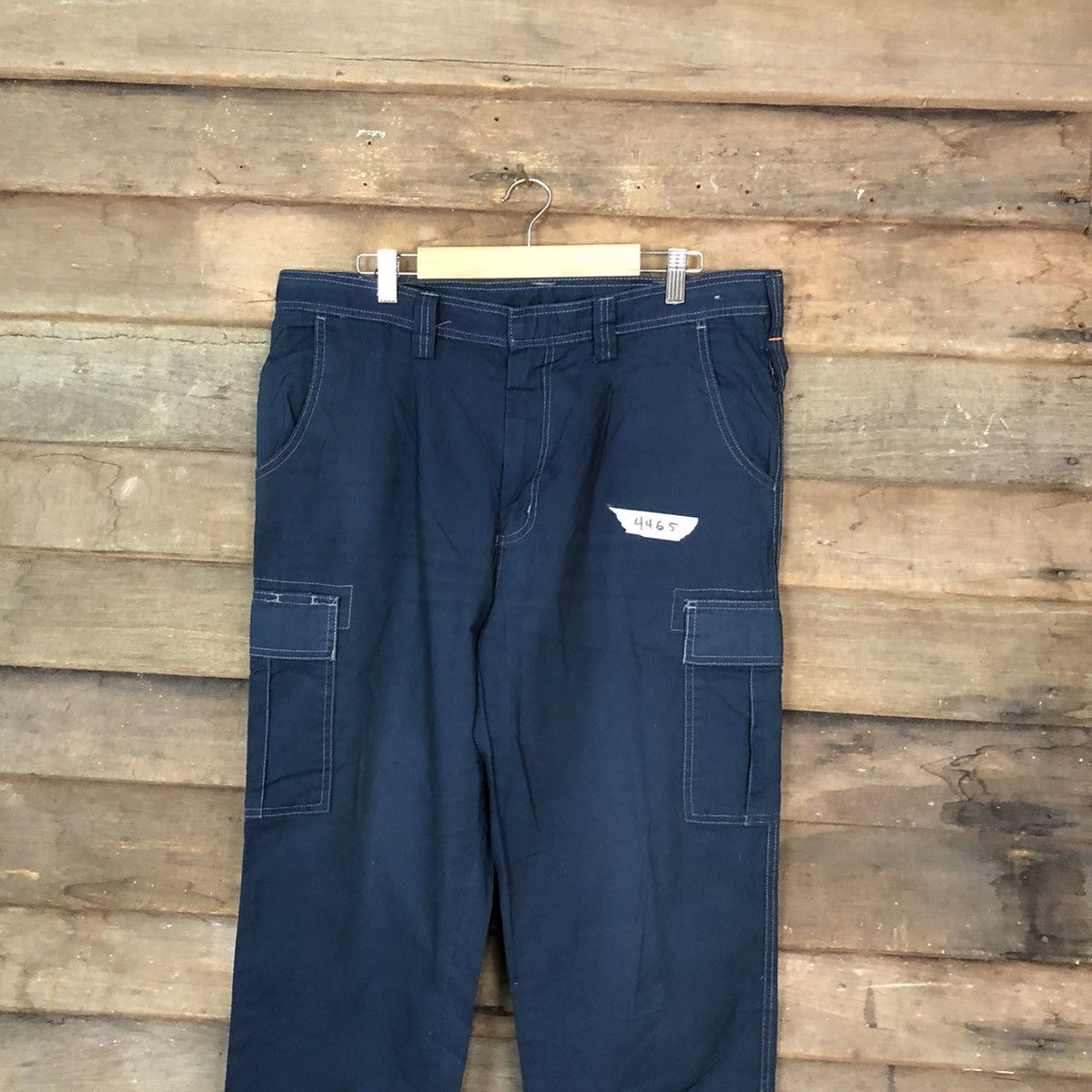 Japanese Brand Ladibon Dark Blue multipocket utility Cargo Pants #4456 Size US 36 / EU 52 - 2 Thumbnail