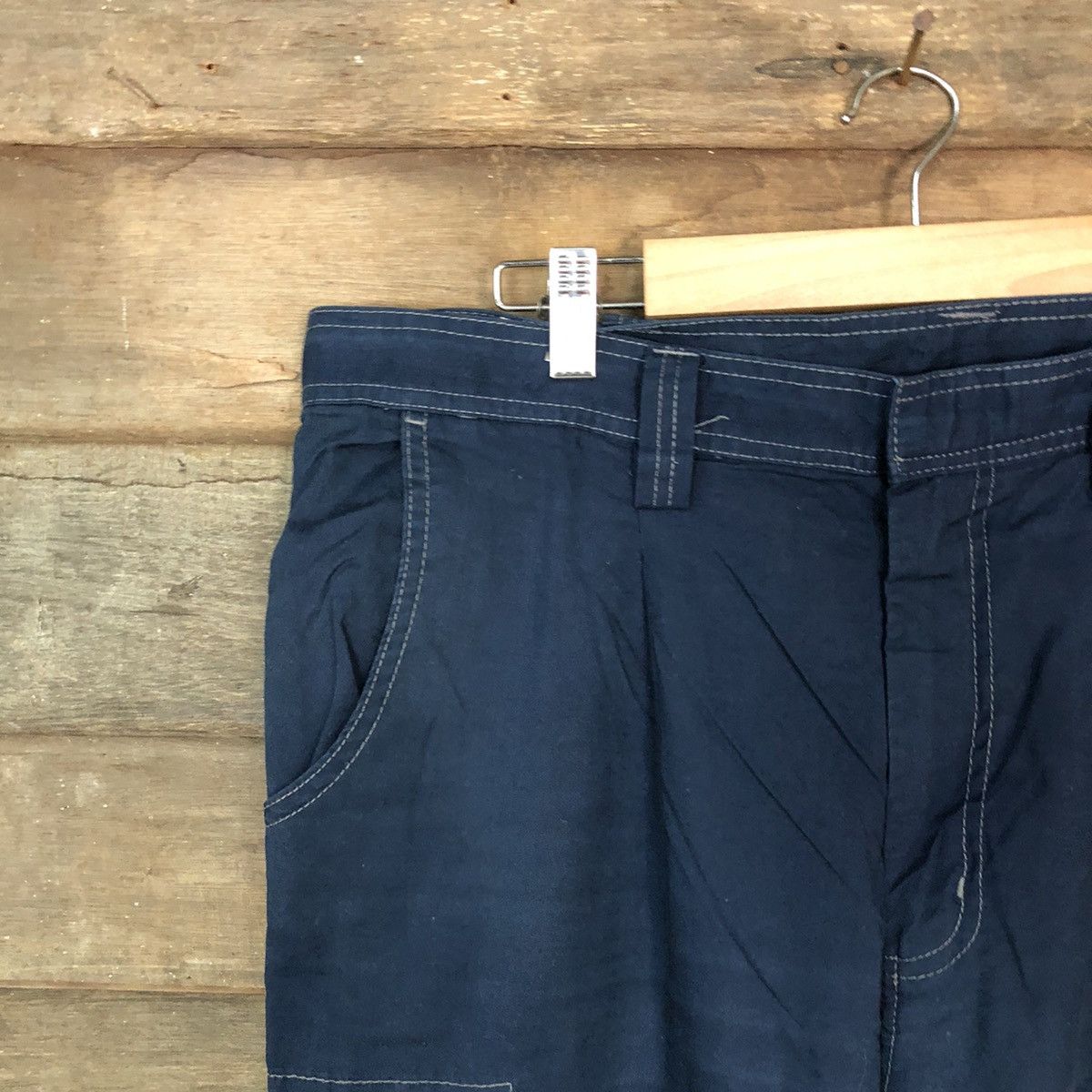 Japanese Brand Ladibon Dark Blue multipocket utility Cargo Pants #4456 Size US 36 / EU 52 - 4 Thumbnail