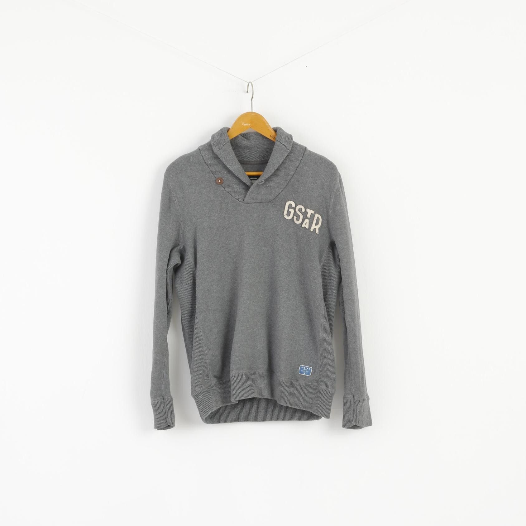 G-Star G-Star Raw Mens XL (L) Jumper Grey Cotton Sterling 0458 Size US XL / EU 56 / 4 - 2 Thumbnail
