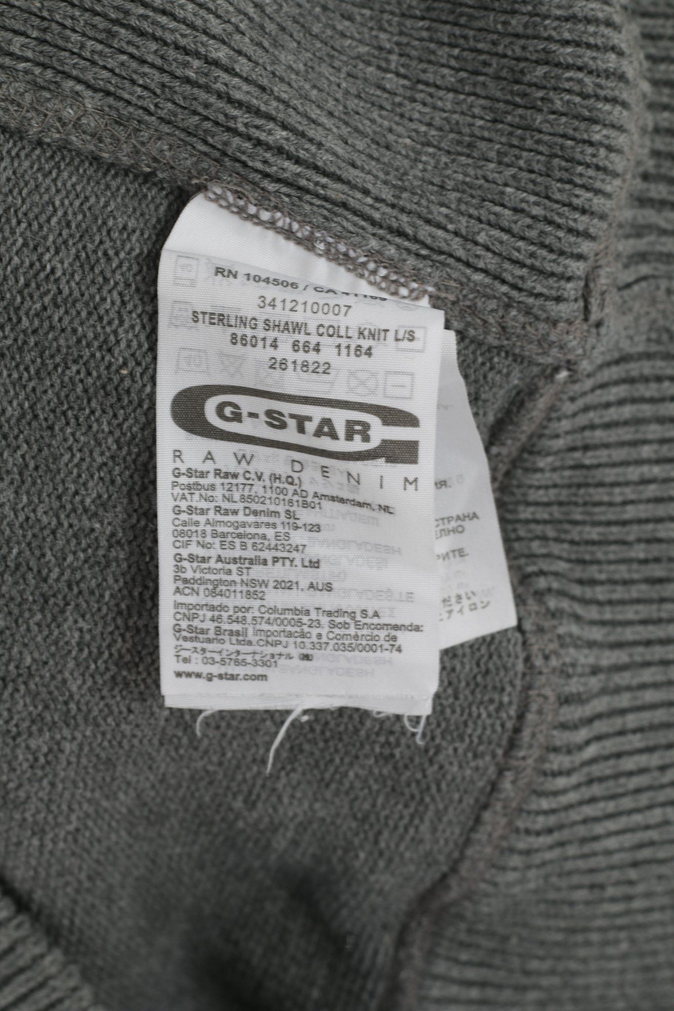 G-Star G-Star Raw Mens XL (L) Jumper Grey Cotton Sterling 0458 Size US XL / EU 56 / 4 - 6 Thumbnail