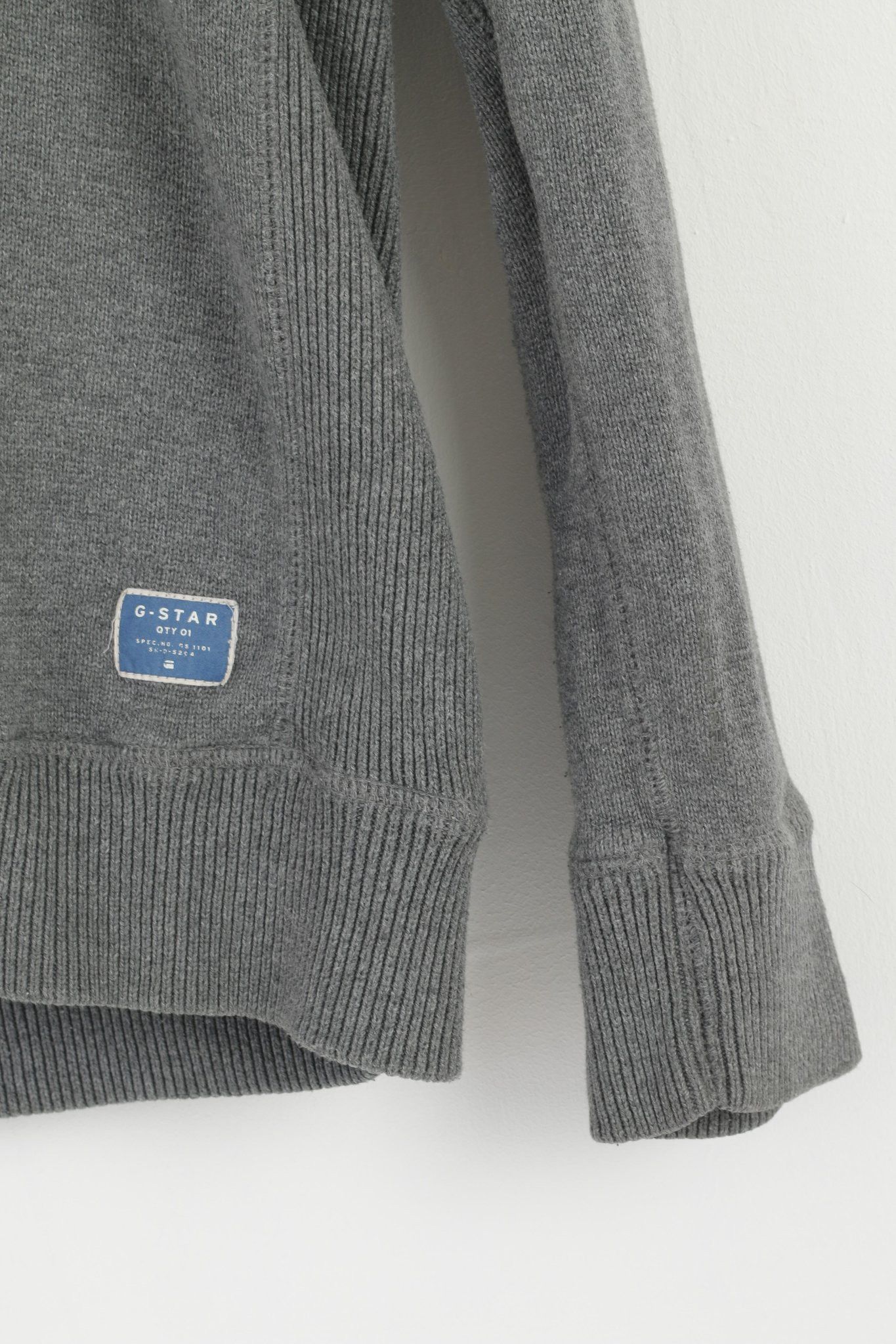G-Star G-Star Raw Mens XL (L) Jumper Grey Cotton Sterling 0458 Size US XL / EU 56 / 4 - 4 Thumbnail