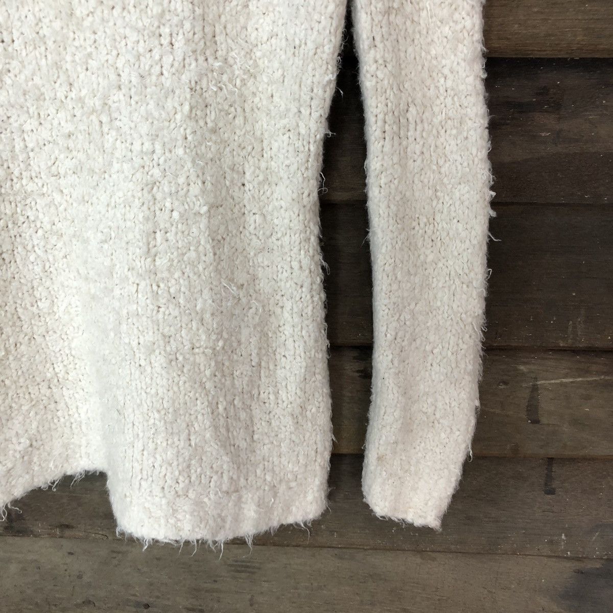 Homespun Knitwear × Michel Klein Michel Klein White Shag Shaggy Fur Mohair Knitwear #6991 Size S / US 4 / IT 40 - 5 Thumbnail