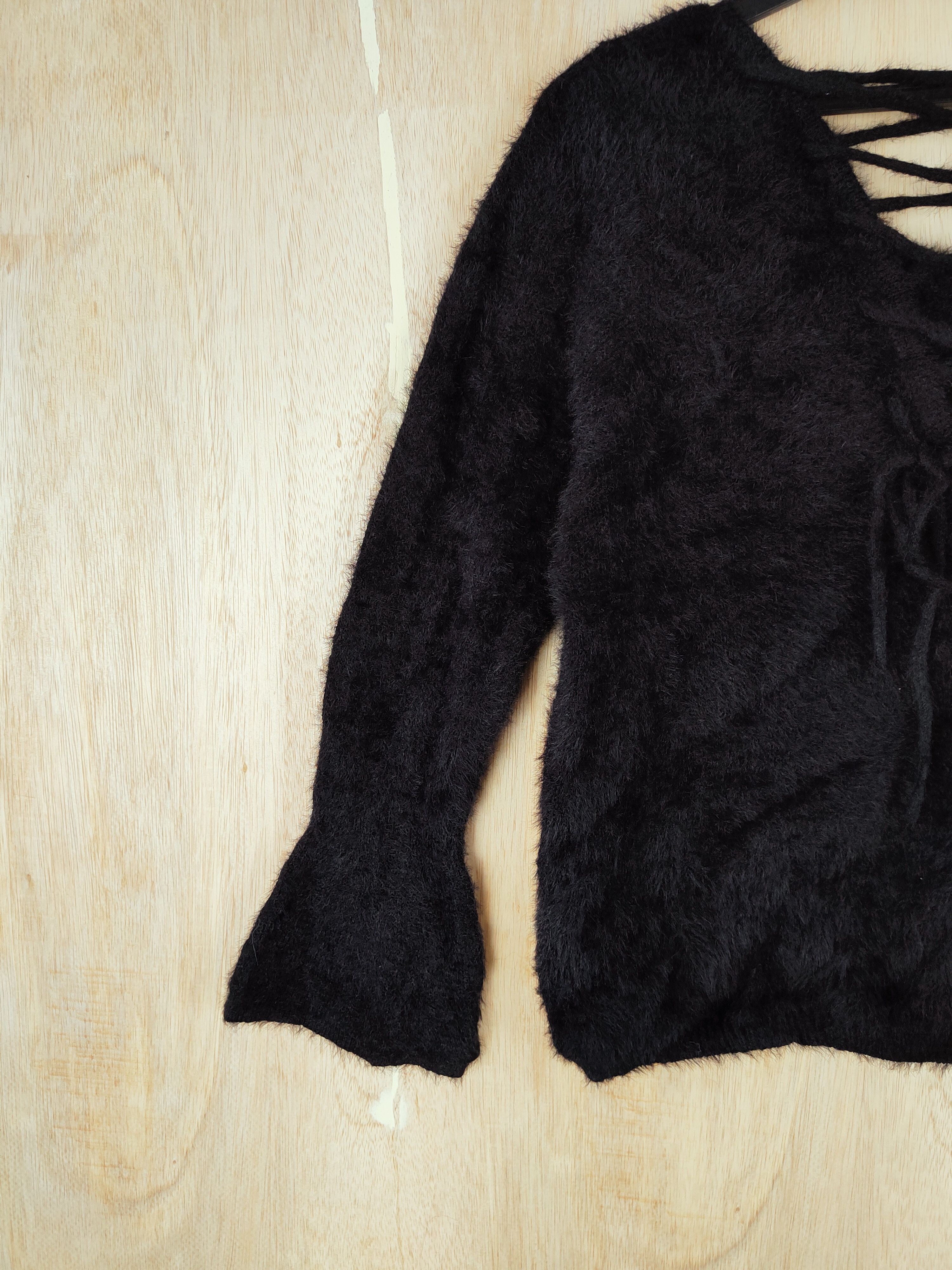 Japanese Brand × Other GRL Black Shag Shaggy Fur Mohair Knitwear #S262 Size M / US 6-8 / IT 42-44 - 7 Thumbnail