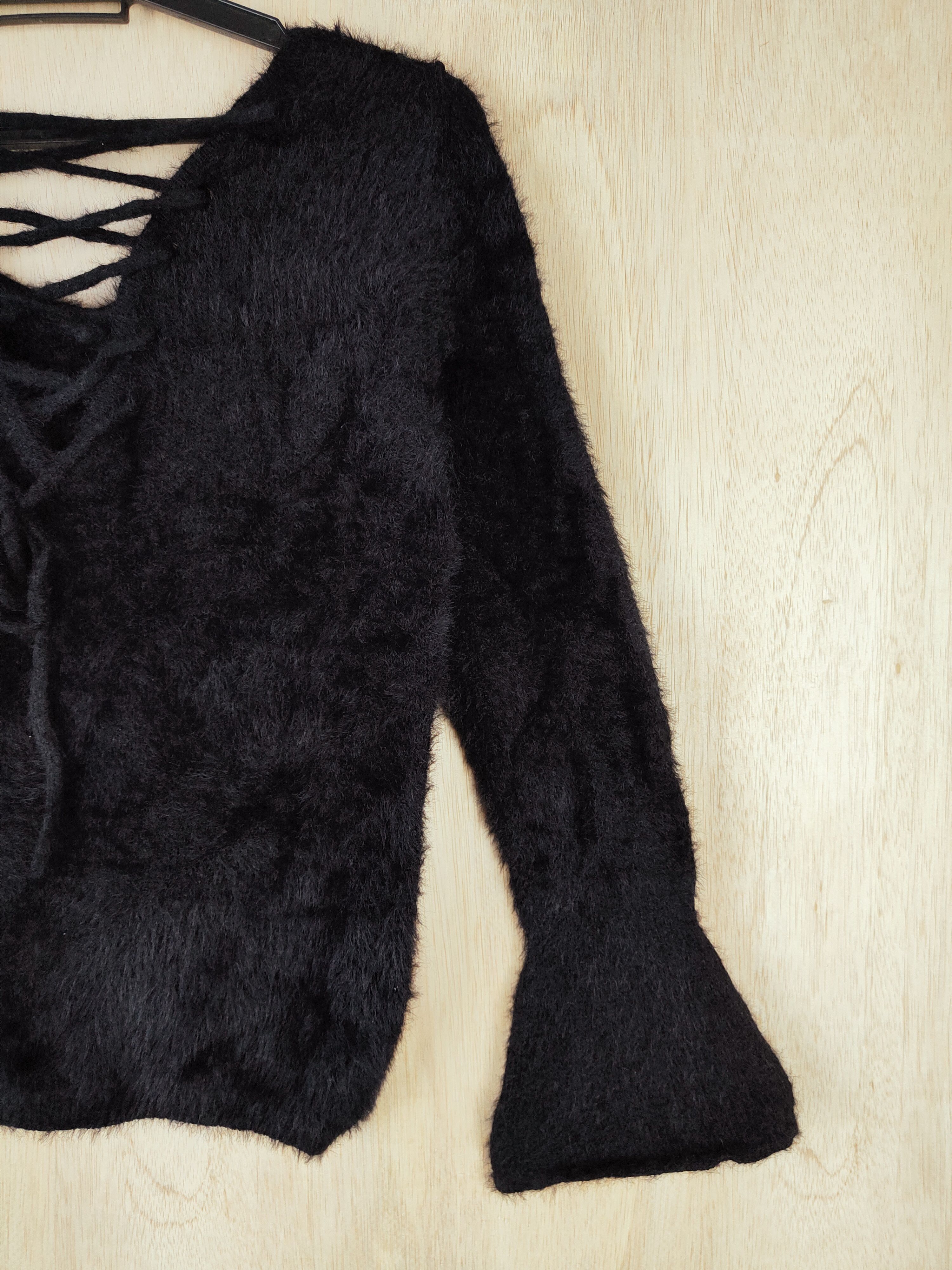 Japanese Brand × Other GRL Black Shag Shaggy Fur Mohair Knitwear #S262 Size M / US 6-8 / IT 42-44 - 8 Thumbnail
