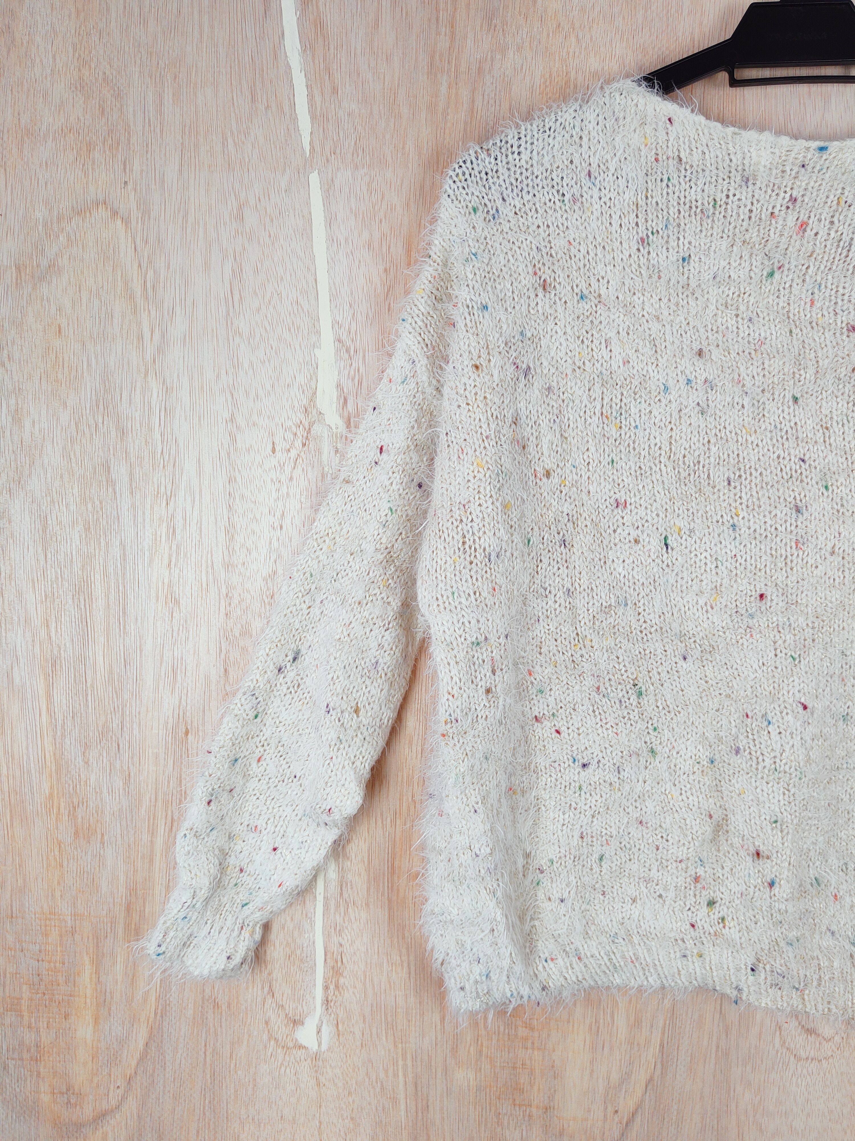 Homespun Knitwear × Japanese Brand Auntie Rosa Cream Shag Shaggy Fur Mohair Knitwear #S266 Size US S / EU 44-46 / 1 - 6 Thumbnail