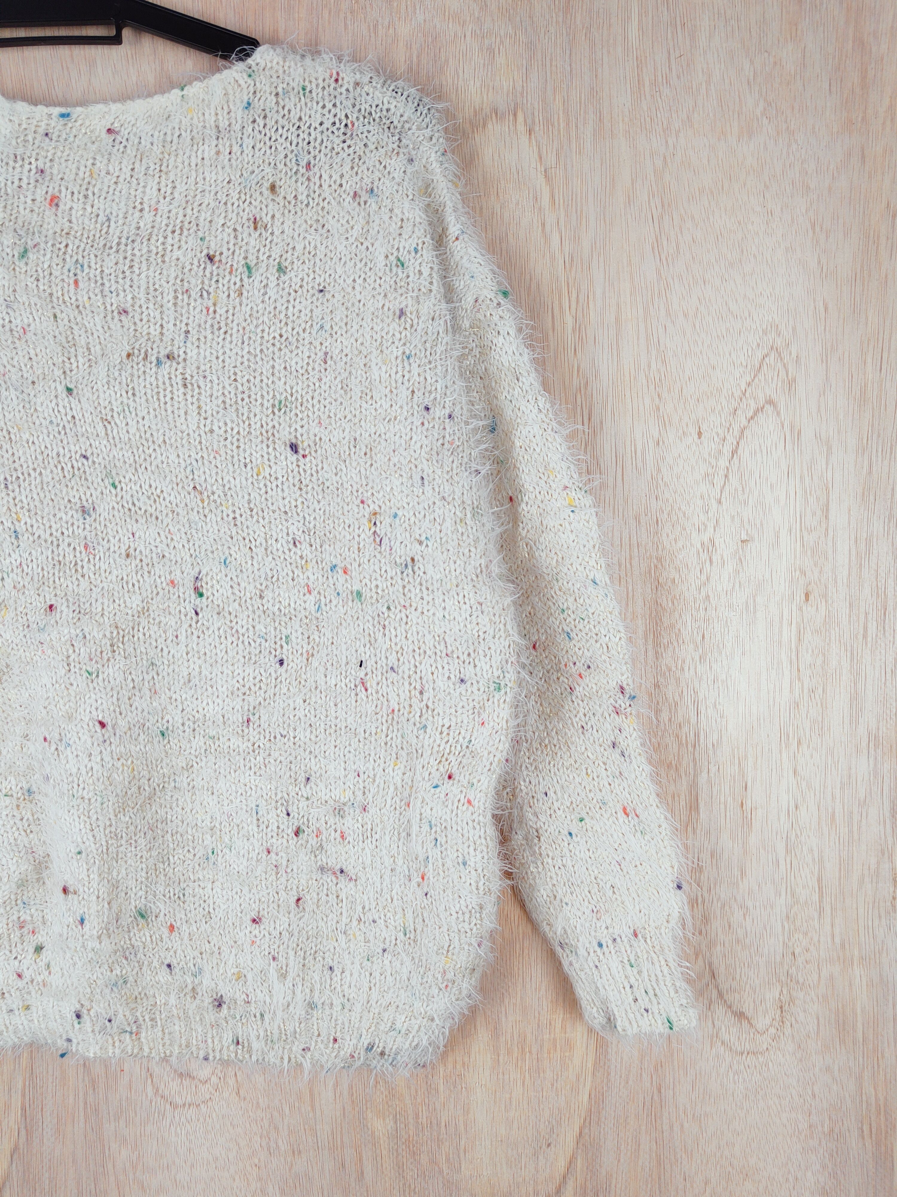 Homespun Knitwear × Japanese Brand Auntie Rosa Cream Shag Shaggy Fur Mohair Knitwear #S266 Size US S / EU 44-46 / 1 - 7 Thumbnail