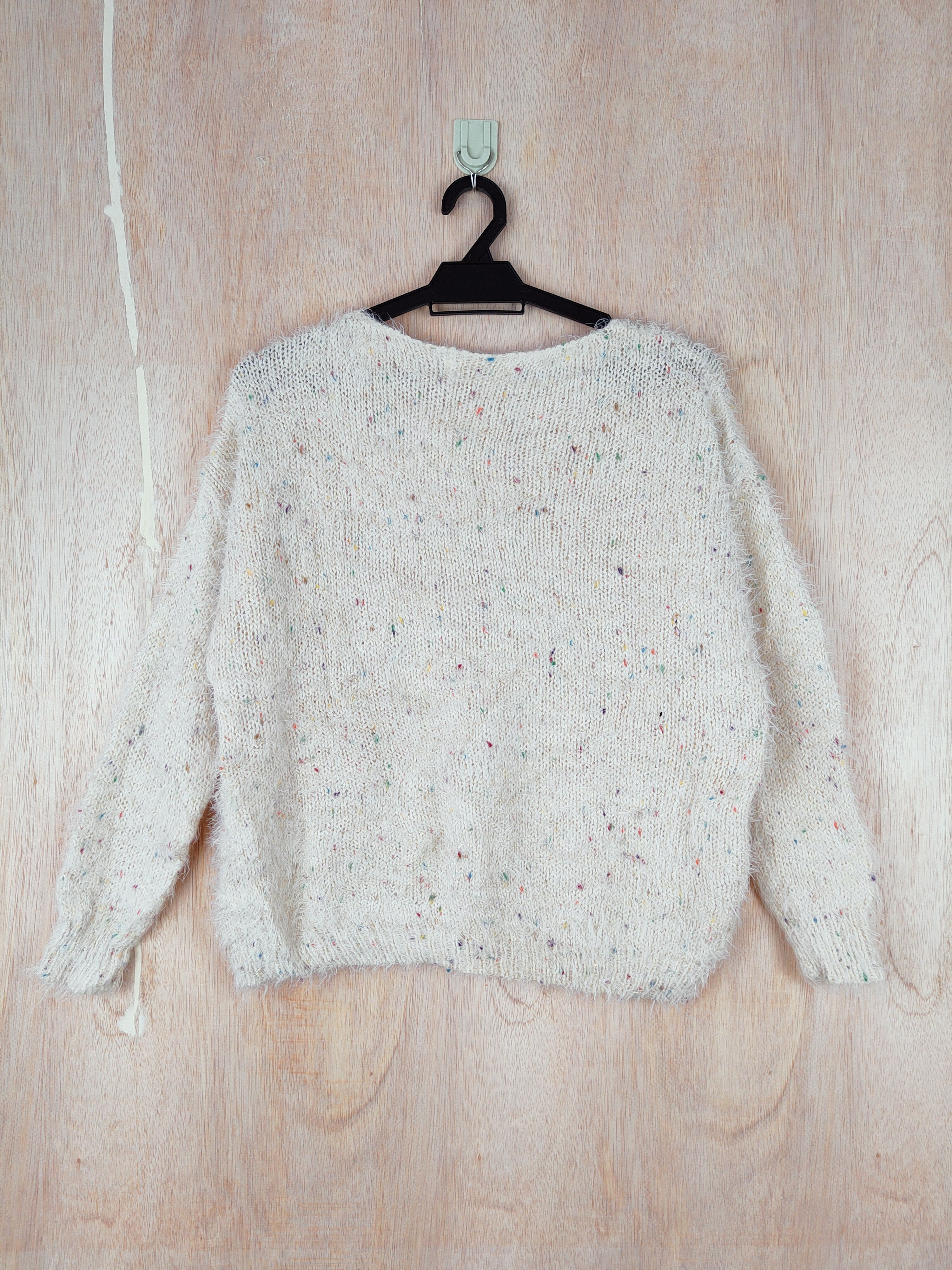 Homespun Knitwear × Japanese Brand Auntie Rosa Cream Shag Shaggy Fur Mohair Knitwear #S266 Size US S / EU 44-46 / 1 - 5 Thumbnail