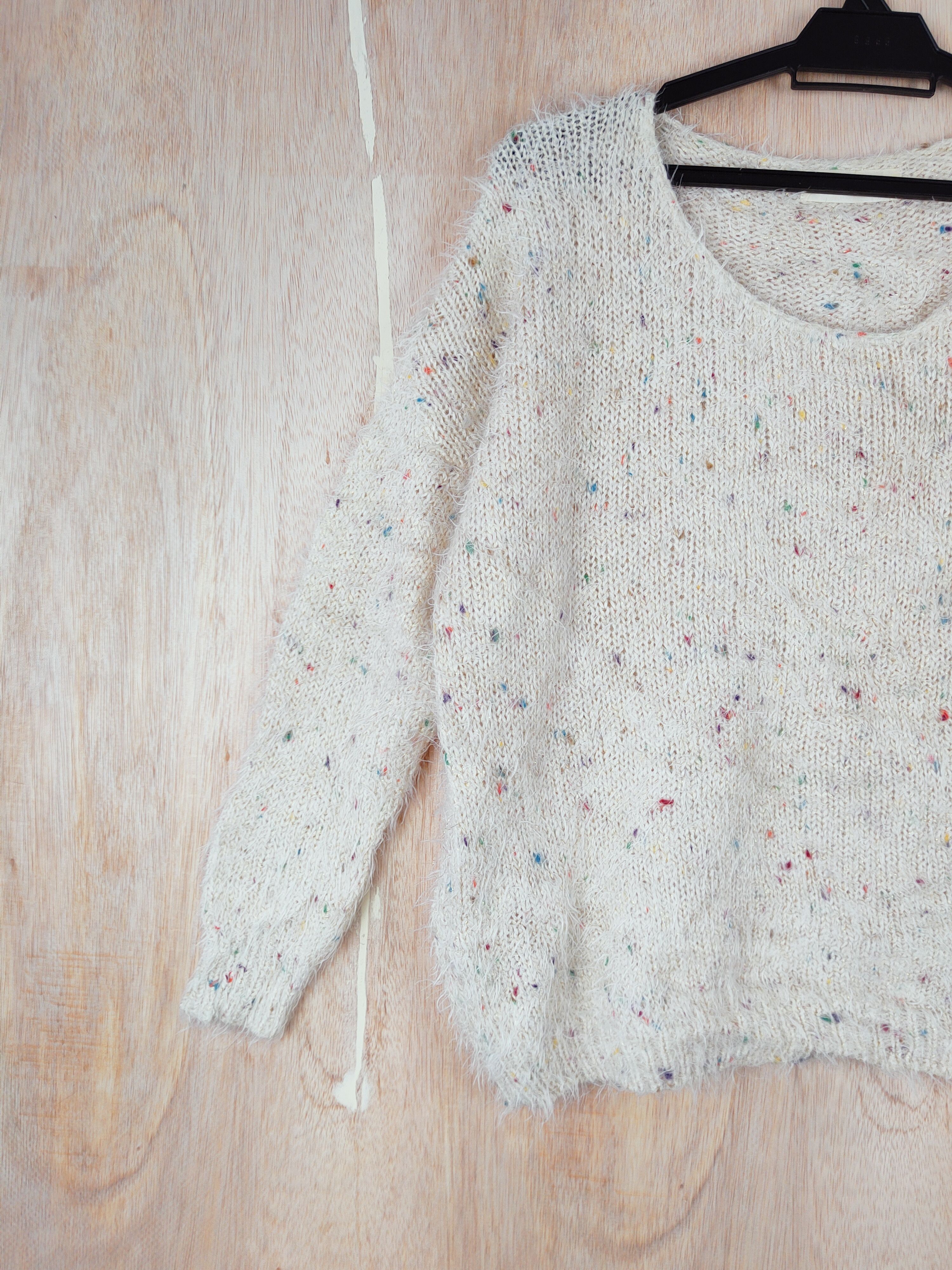 Homespun Knitwear × Japanese Brand Auntie Rosa Cream Shag Shaggy Fur Mohair Knitwear #S266 Size US S / EU 44-46 / 1 - 3 Thumbnail