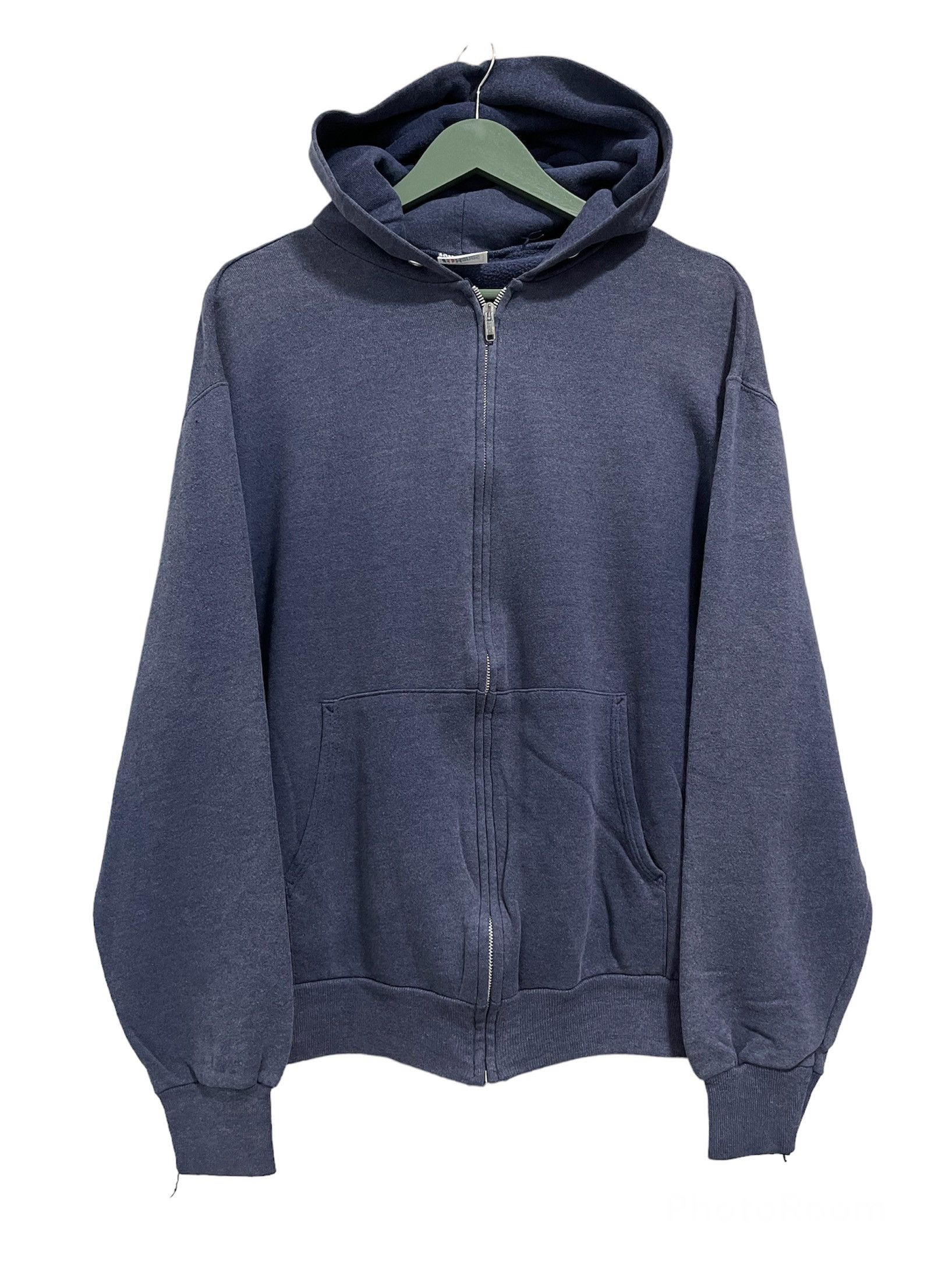 Hanes × Vintage Vintage Hanes 80s Blank Zip Up Hoodie Size US M / EU 48-50 / 2 - 1 Thumbnail