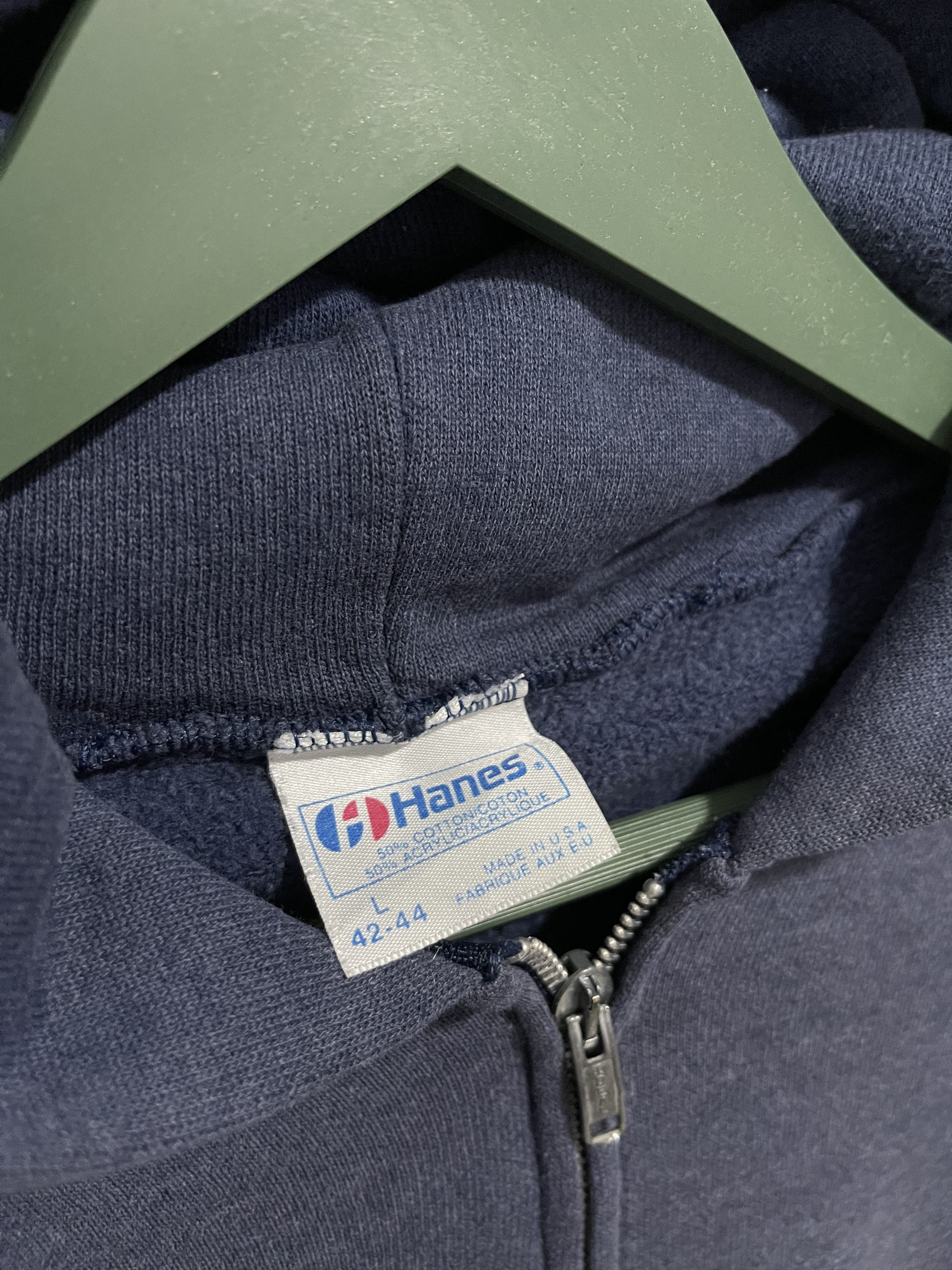 Hanes × Vintage Vintage Hanes 80s Blank Zip Up Hoodie Size US M / EU 48-50 / 2 - 6 Thumbnail