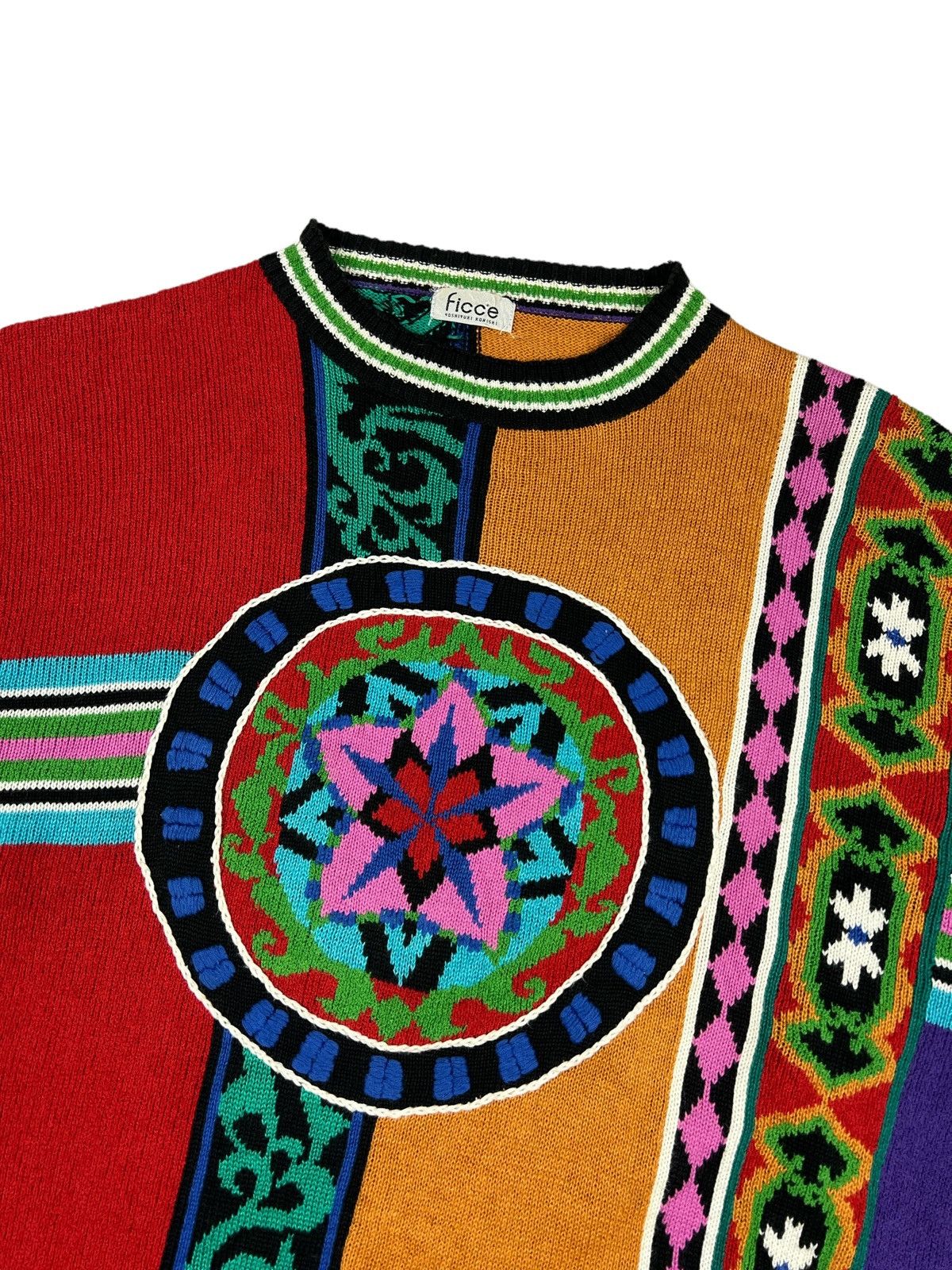 Yoshiyuki Konishi Ficce Yoshiyuki Konishi Multicolor Abstract Knitwear Size US L / EU 52-54 / 3 - 5 Thumbnail
