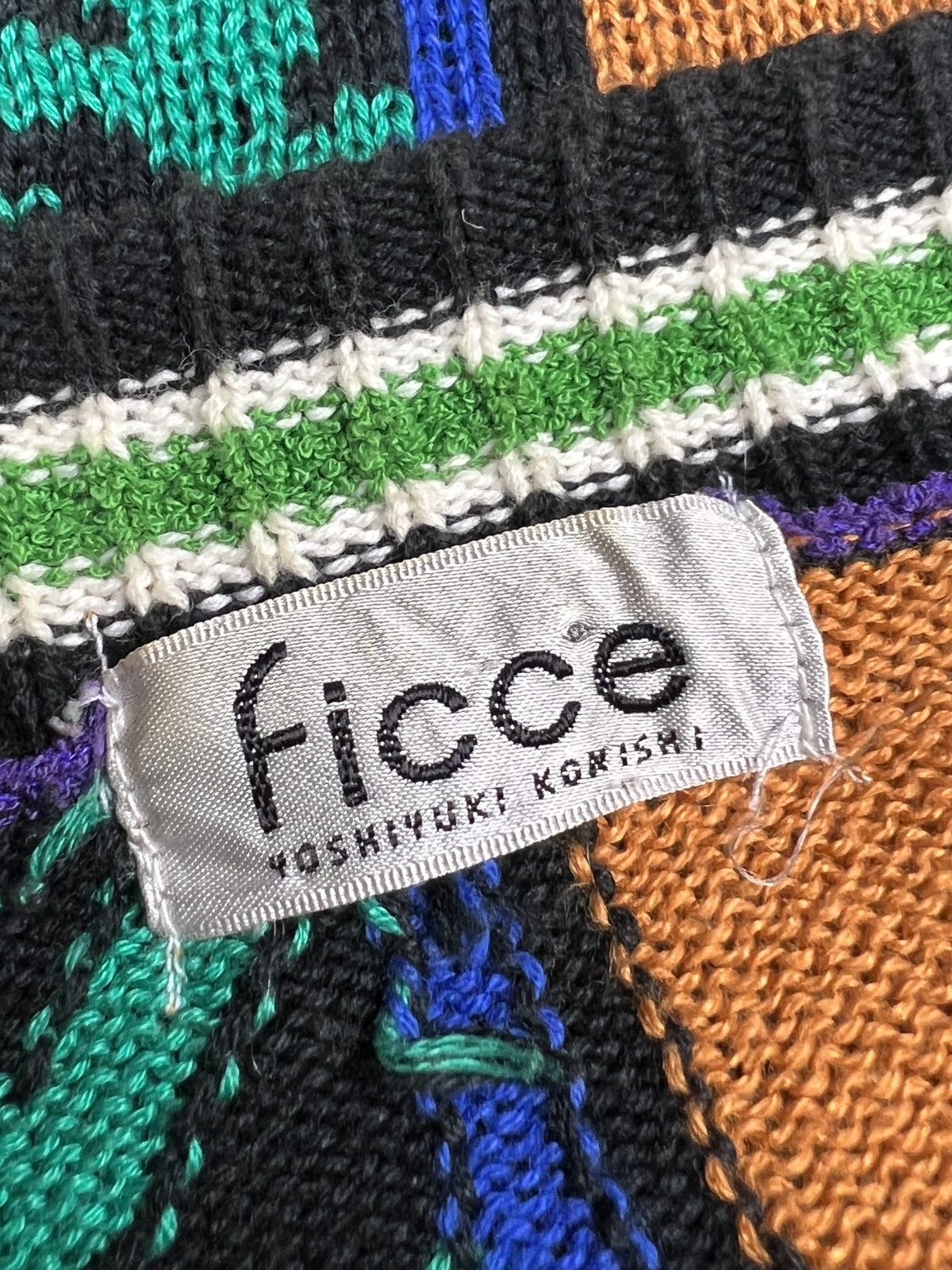 Yoshiyuki Konishi Ficce Yoshiyuki Konishi Multicolor Abstract Knitwear Size US L / EU 52-54 / 3 - 13 Thumbnail