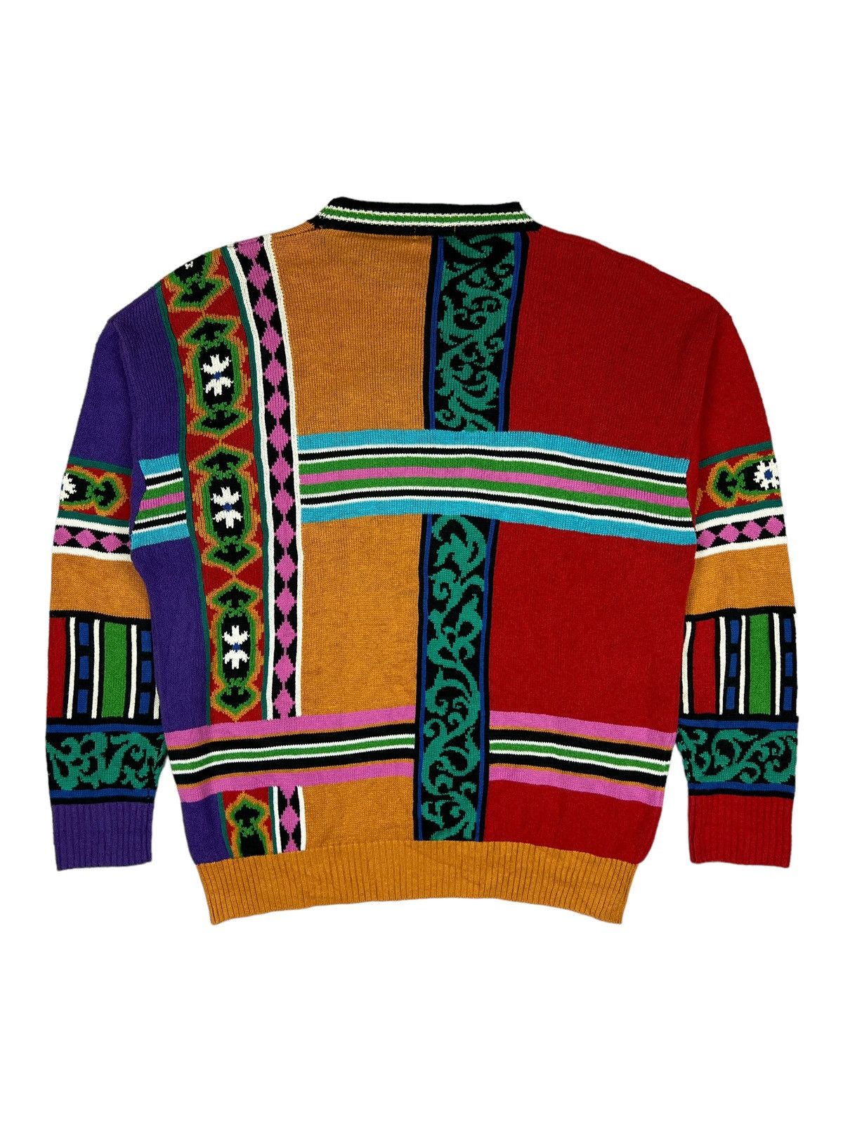Yoshiyuki Konishi Ficce Yoshiyuki Konishi Multicolor Abstract Knitwear Size US L / EU 52-54 / 3 - 2 Thumbnail