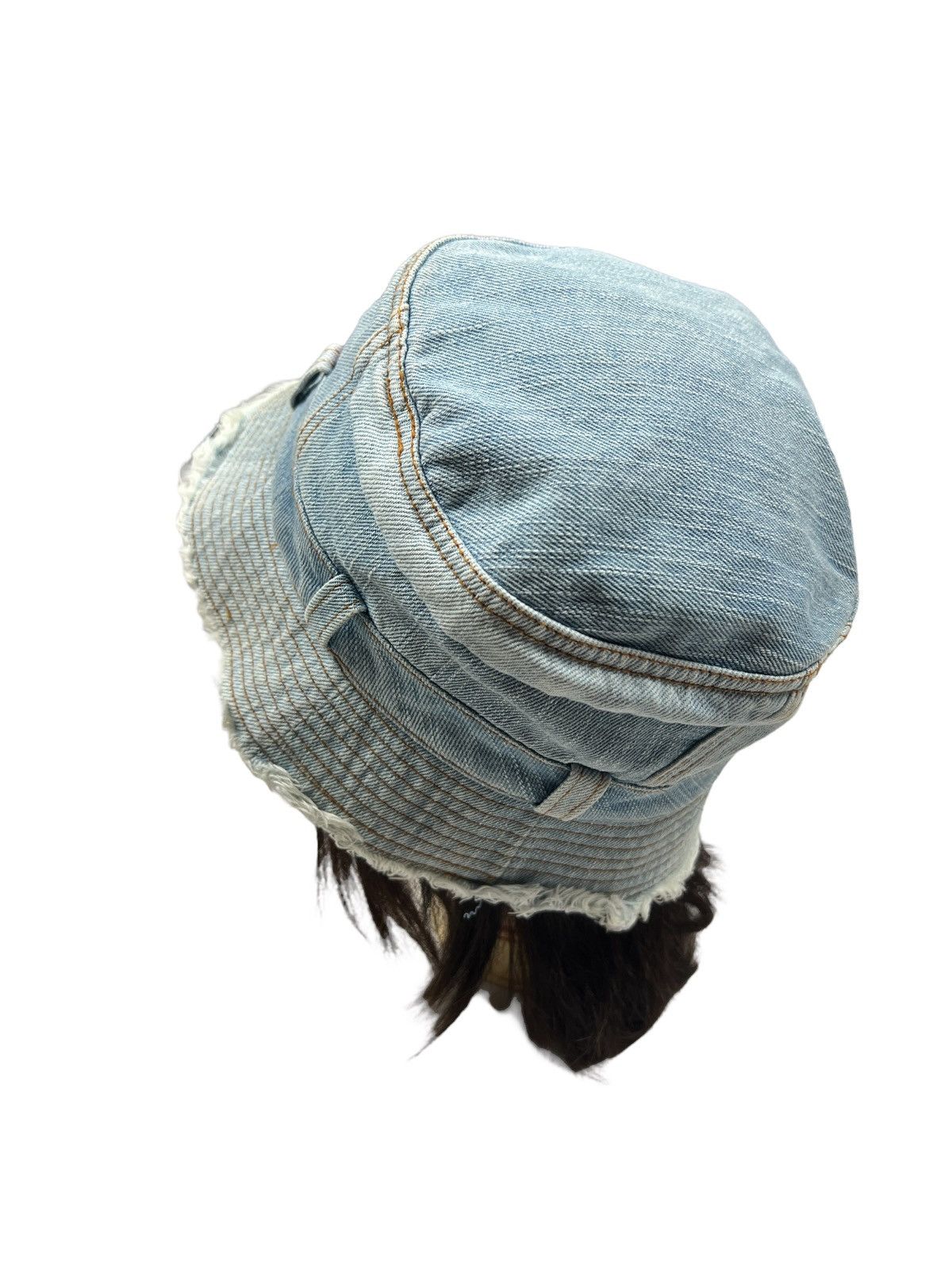 Hysteric Glamour Vintage Hysteric Glamour Distressed Denim Bucket Hat Size ONE SIZE - 3 Thumbnail