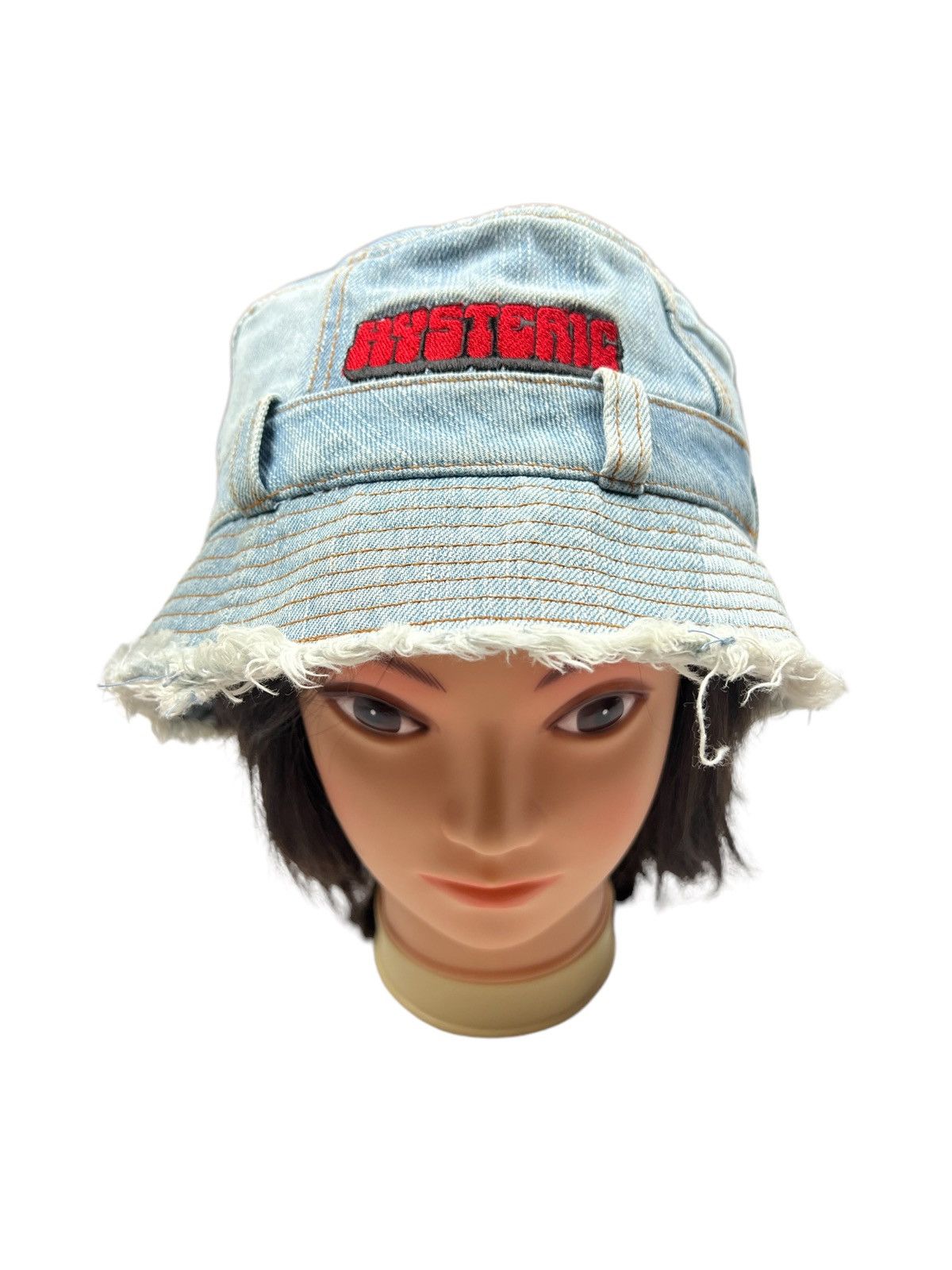 Hysteric Glamour Vintage Hysteric Glamour Distressed Denim Bucket Hat Size ONE SIZE - 2 Thumbnail