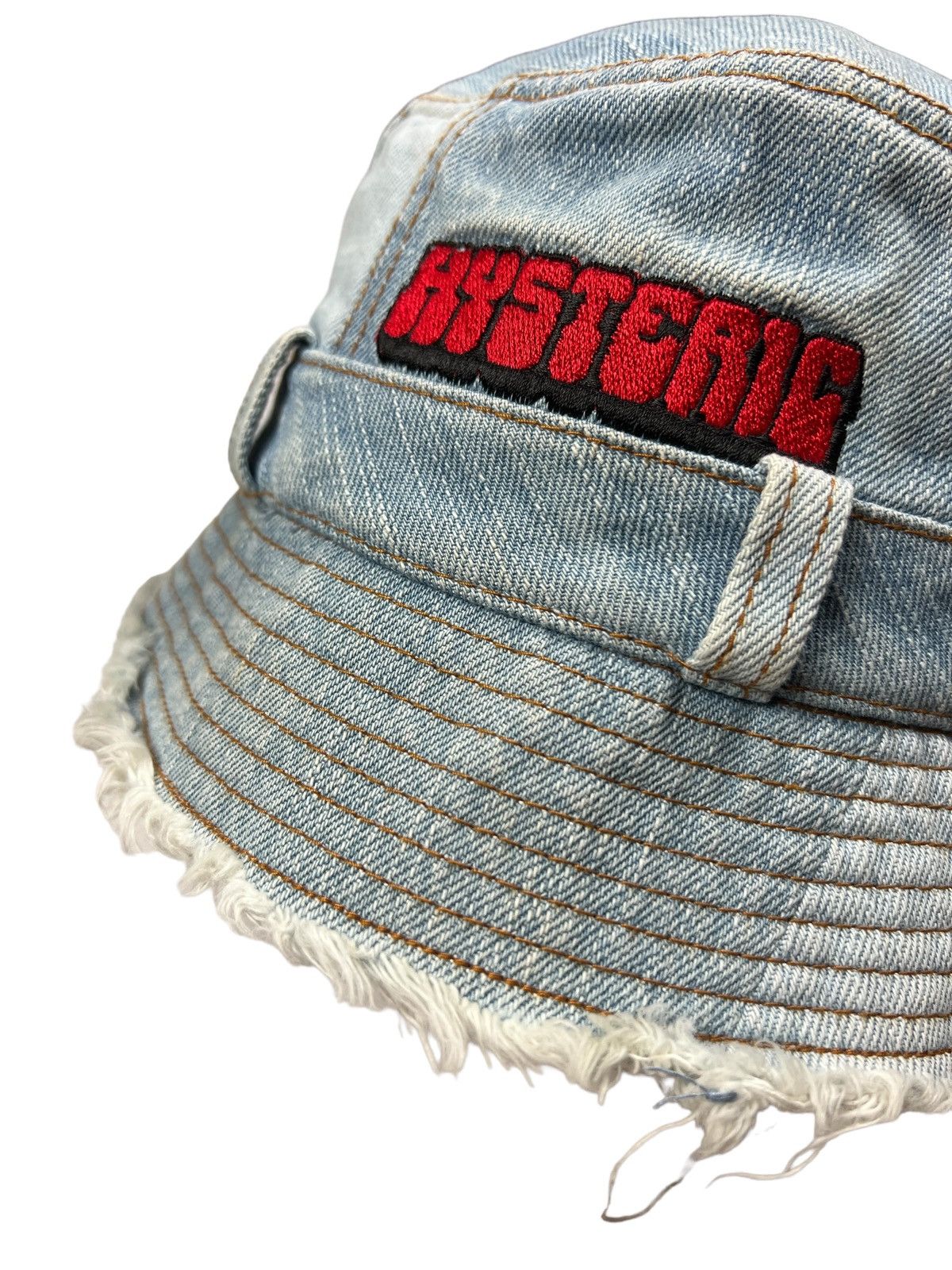 Hysteric Glamour Vintage Hysteric Glamour Distressed Denim Bucket Hat Size ONE SIZE - 5 Thumbnail