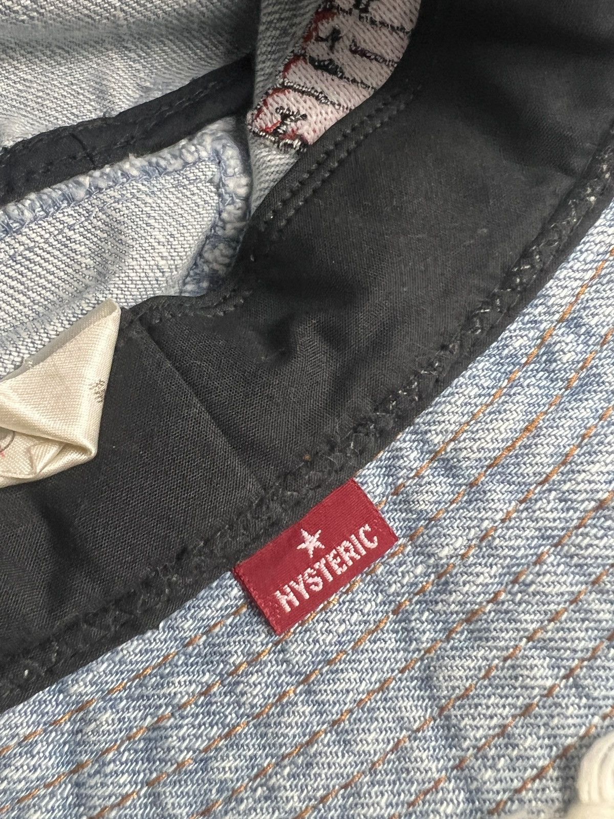 Hysteric Glamour Vintage Hysteric Glamour Distressed Denim Bucket Hat Size ONE SIZE - 8 Thumbnail