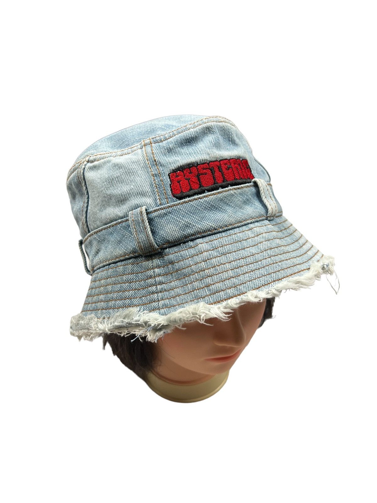 Hysteric Glamour Vintage Hysteric Glamour Distressed Denim Bucket Hat Size ONE SIZE - 1 Thumbnail