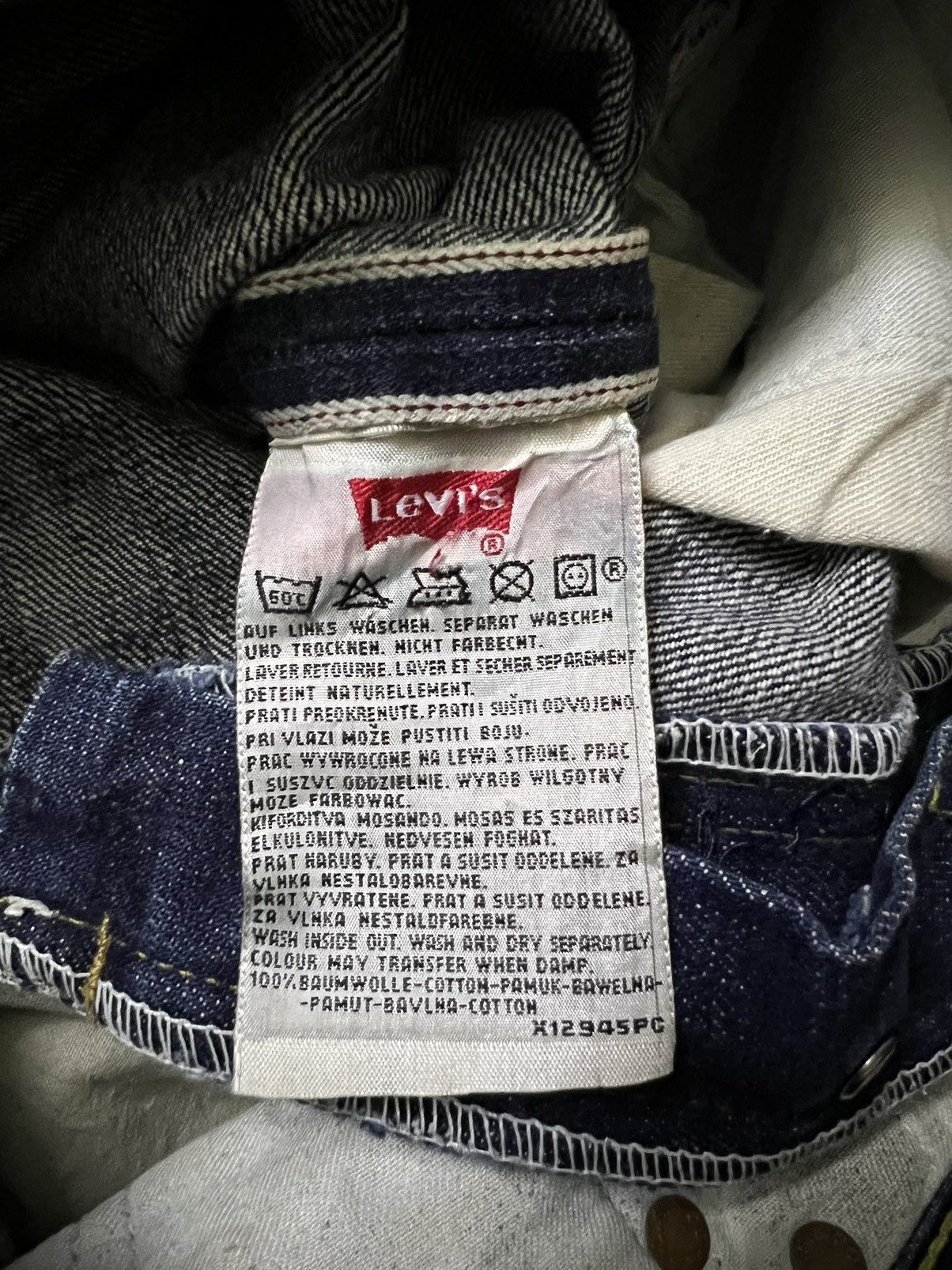 Levi's LEVIS BIG E (1997) RED LINE VINTAGE DISTRESSED DENIM Size US 29 - 22 Thumbnail