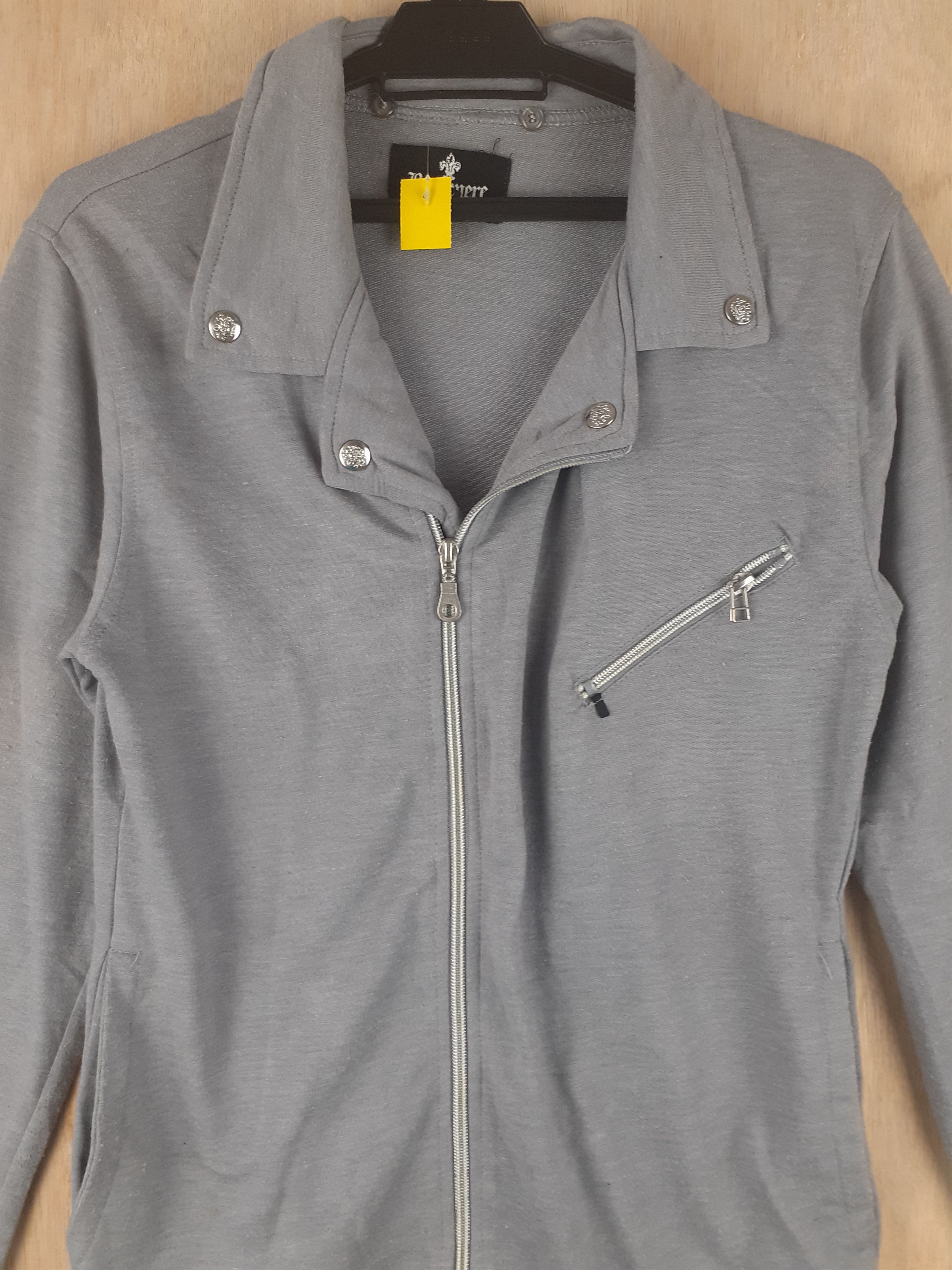 Japanese Brand Beaumere gray sweater seditionaries multizipper #2799 Size L / US 10 / IT 46 - 2 Thumbnail